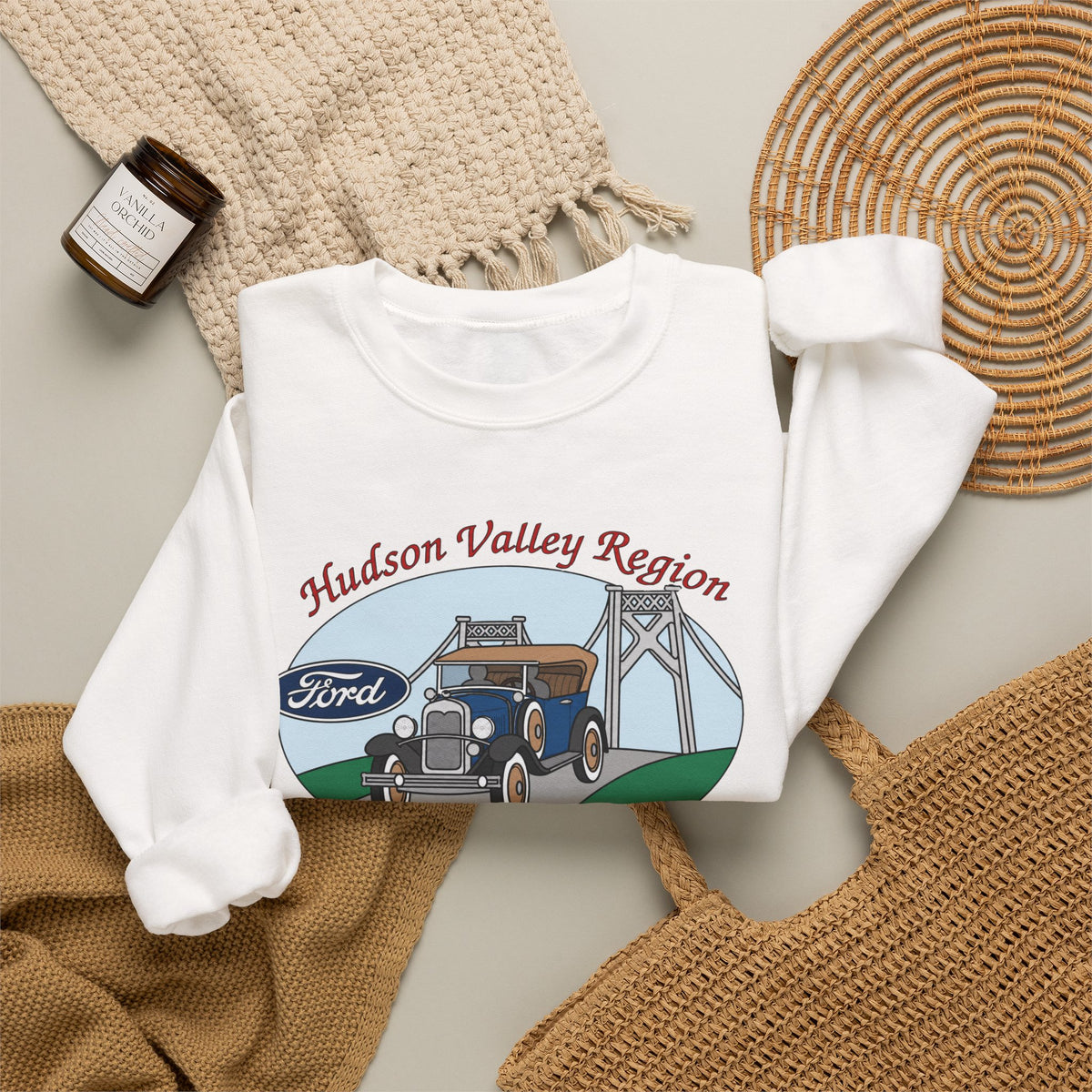 Hudson Valley Region Model A Restorers Club Unisex Heavy Blend™ Crewneck Sweatshirt