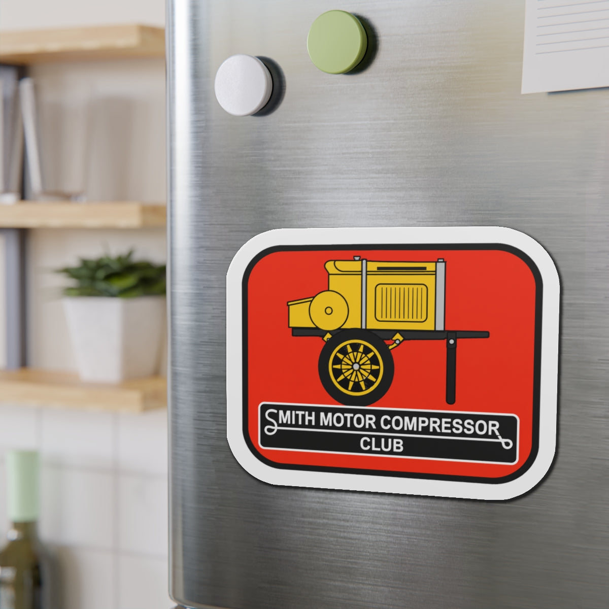 Smith Motor Compressor Club Small Die-Cut Magnets