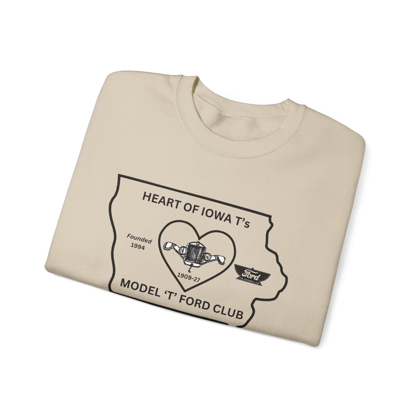 Heart of Iowa T's (front and back print) Unisex Heavy Blend™ Crewneck Sweatshirt