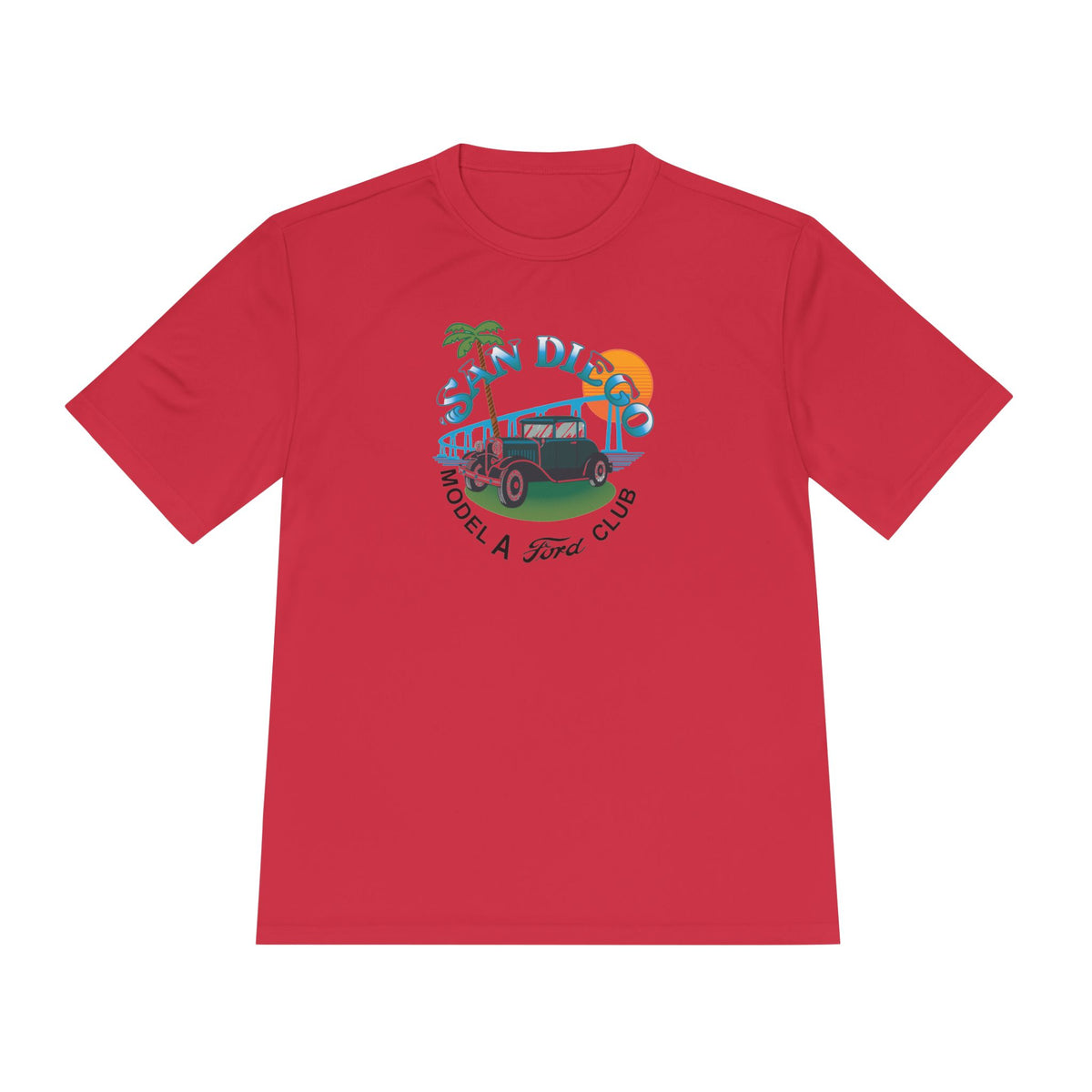 San Diego Model A Ford Club Tee — Moisture‑Wicking Shirt