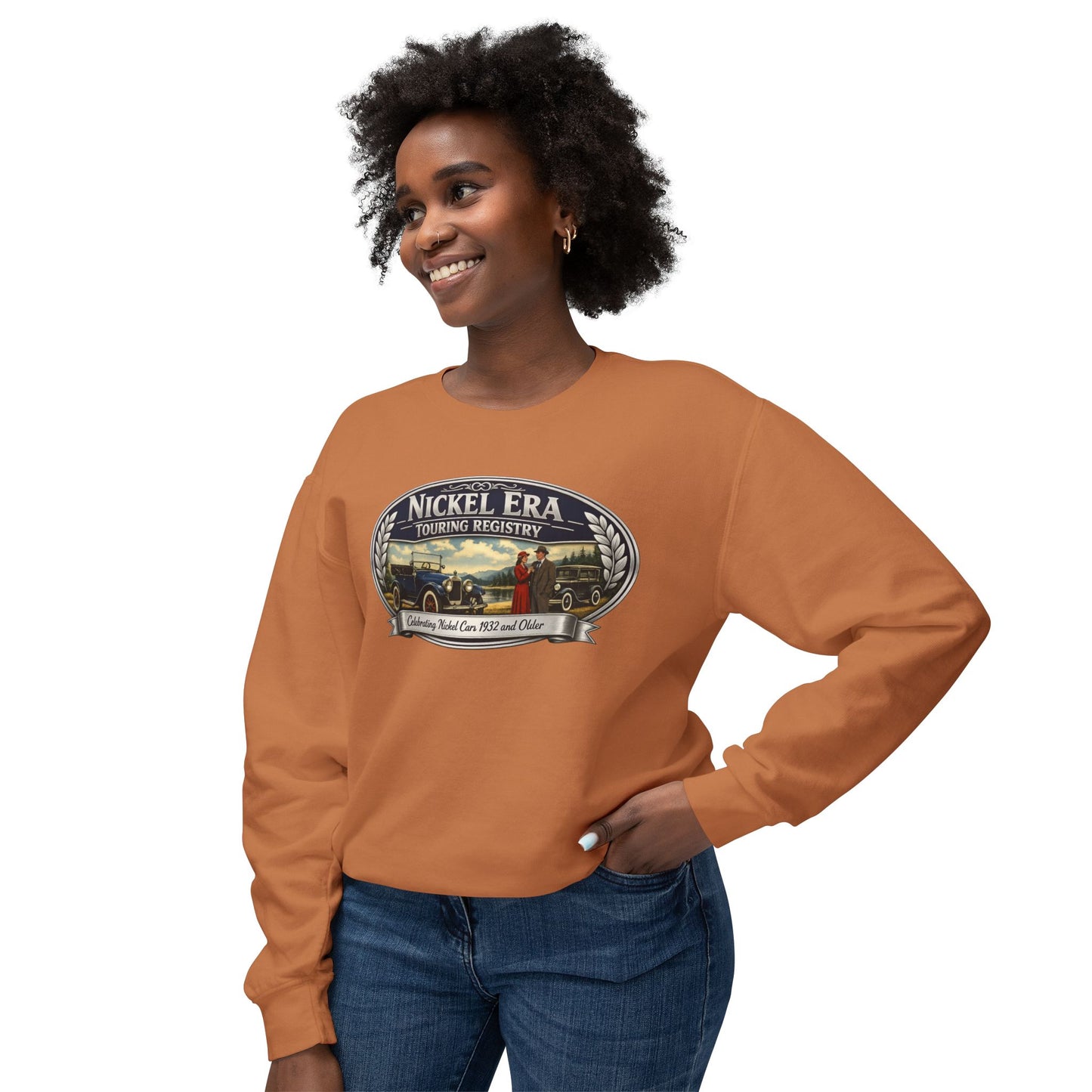 Nickel Era Touring Registry Retro Crewneck Lightweight Sweatshirt