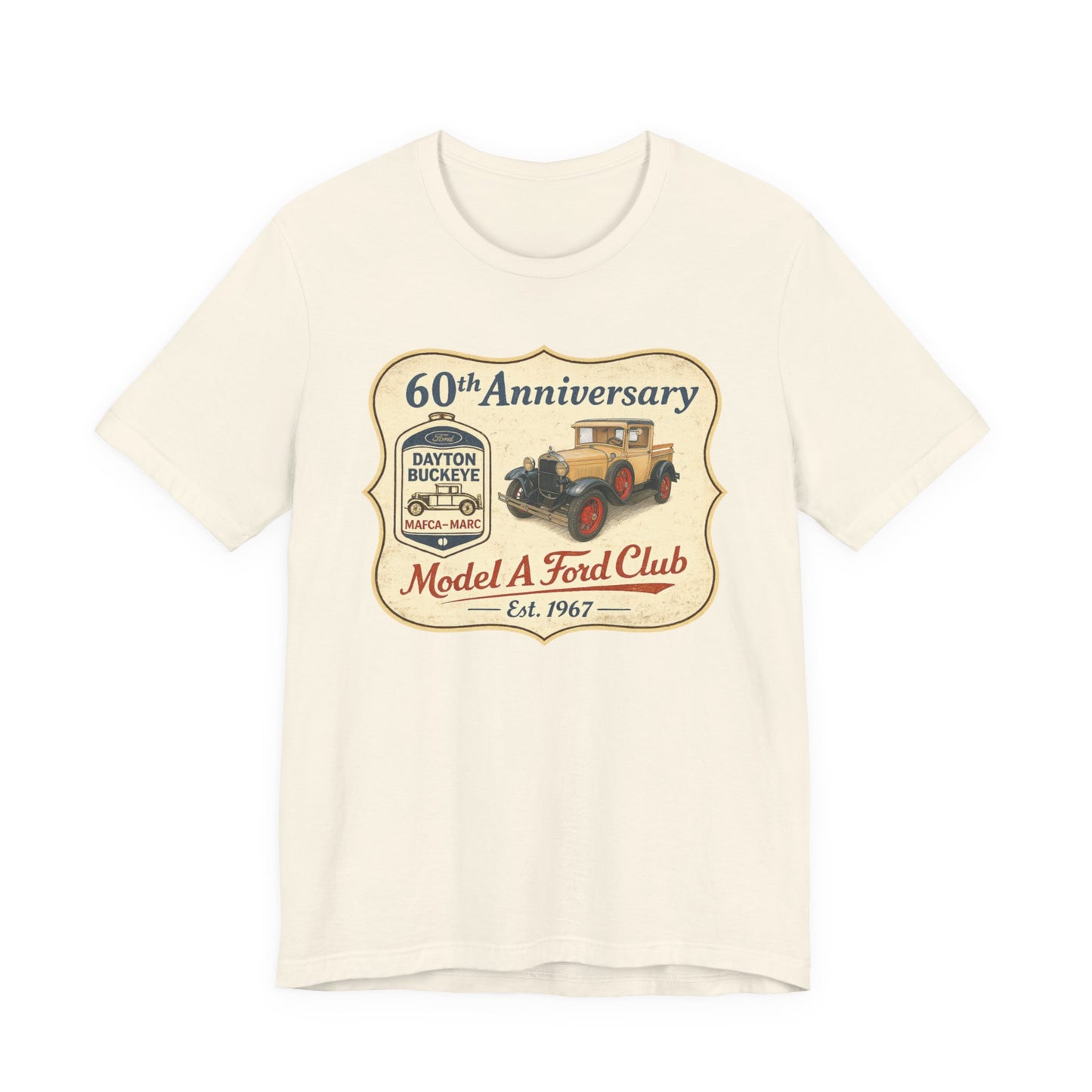 Dayton Buckeye Model A Ford Club 60th Anniversary Tee (DDJ) - Vintage Classic Car Shirt