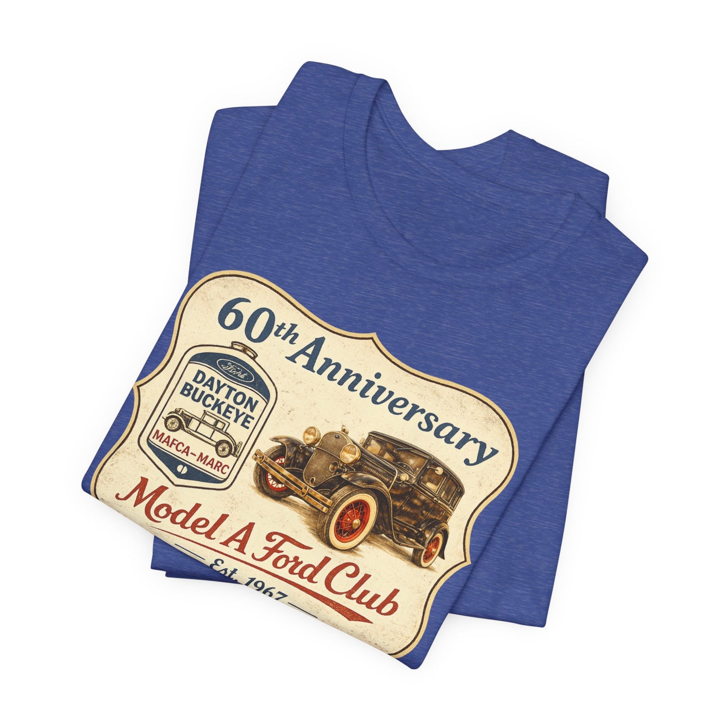 Dayton Buckeye Model A Ford Club 60th Anniversary Tee (CP) - Vintage Classic Car Shirt