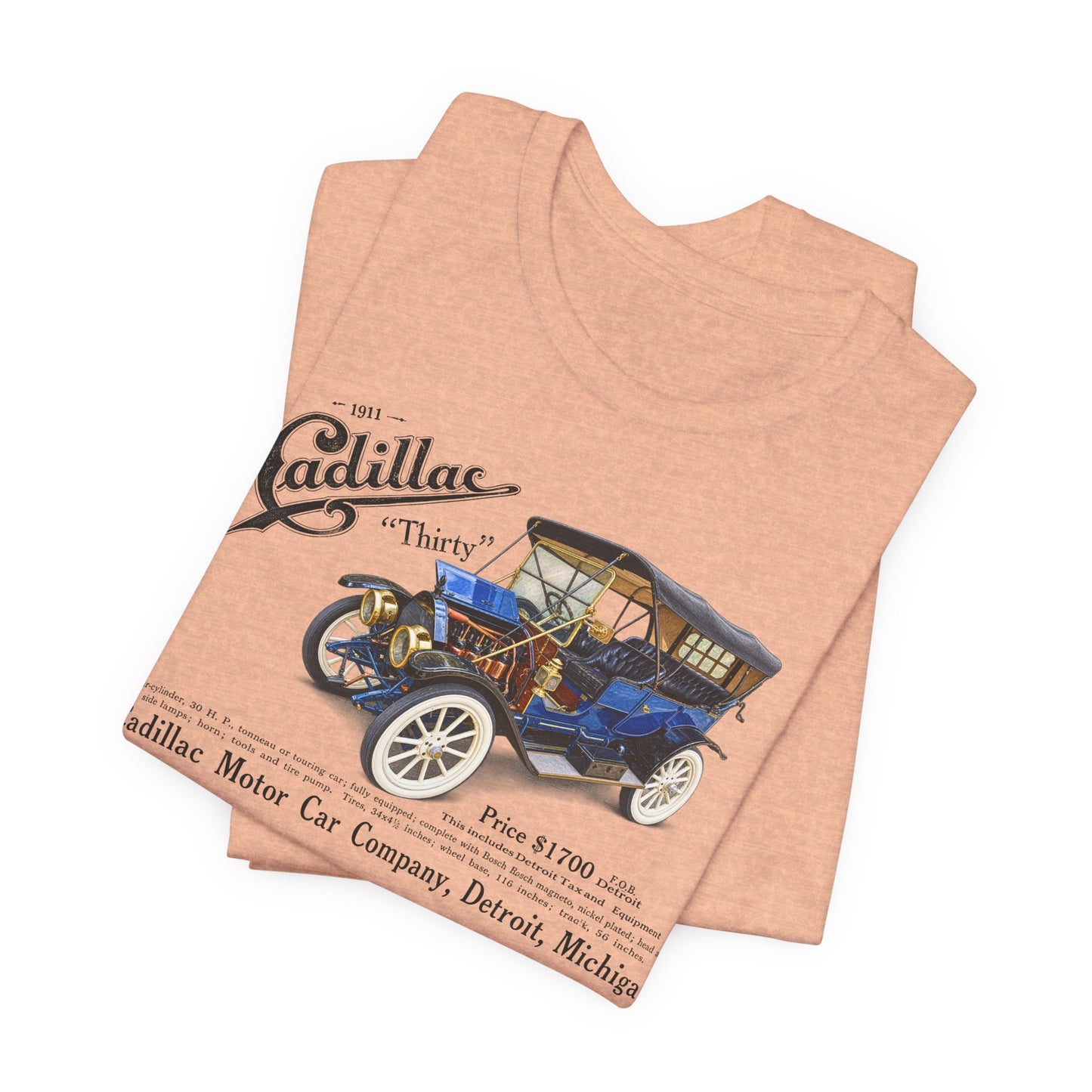 1911 Cadillac Vintage Car Tee – Classic Antique Automobile Graphic Shirt