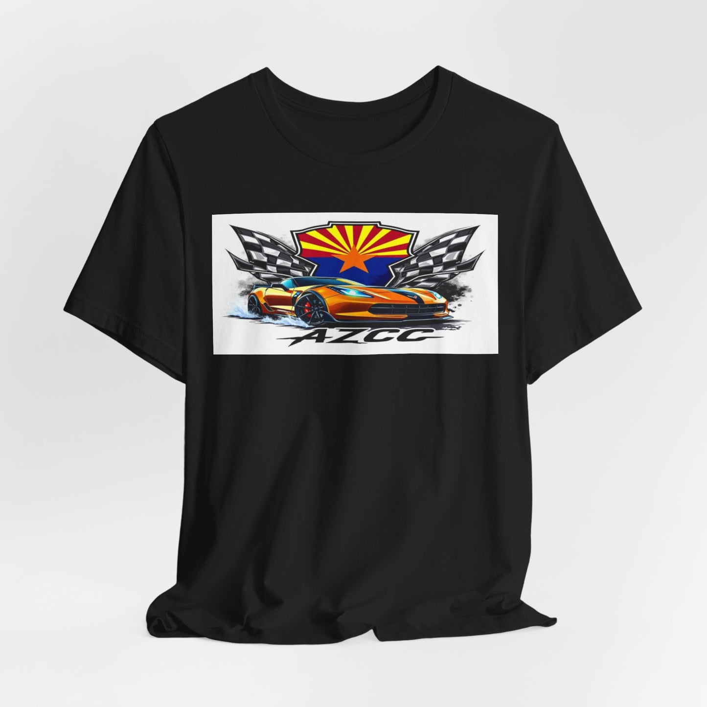 AZCC Racing Tee — Arizona Flag Sports Car Graphic T‑Shirt