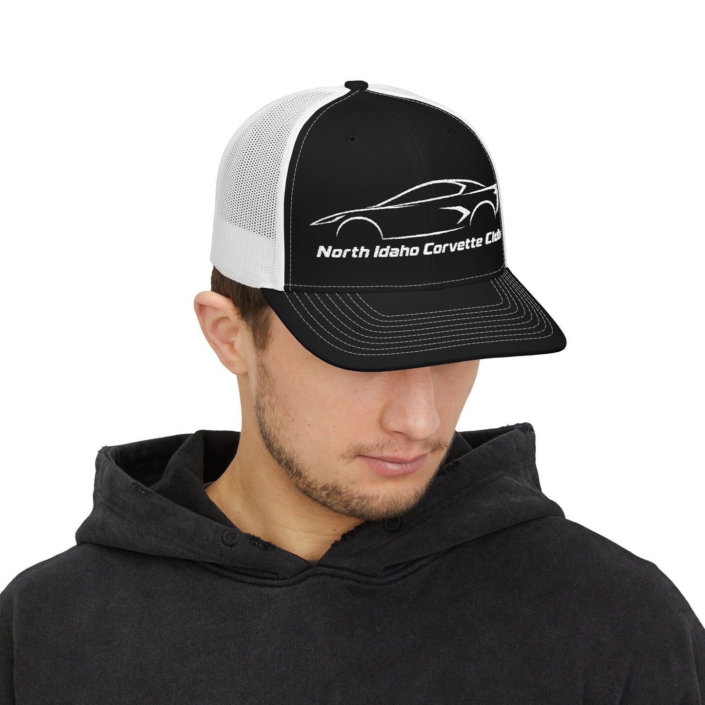 North Idaho Corvette Club Embroidered Snapback Trucker Cap - Richardson · 112
