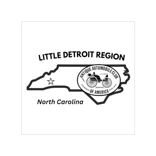 Little Detroit Region AACA Transparent Outdoor Sticker — Great for Windshields!