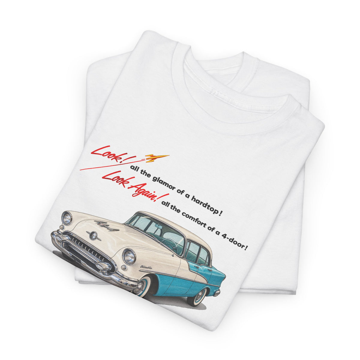 Oldsmobile Retro 1950s Cruiser Graphic T-Shirt - Unisex Heavy Cotton Tee (TeresaT)