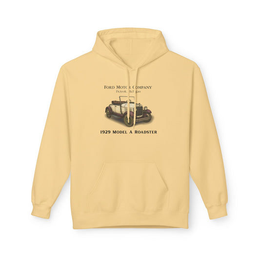 1929 Model A Ford Roadster Hoodie — Vintage Classic Car Graphic Hoodie