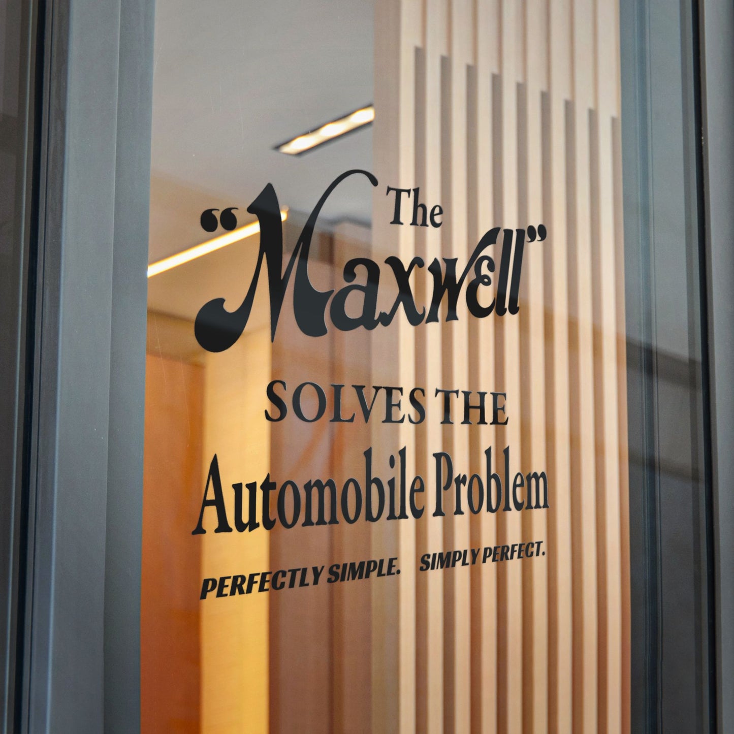 "The Maxwell" Solves the Automobile Problem — Die-Cut Sticker