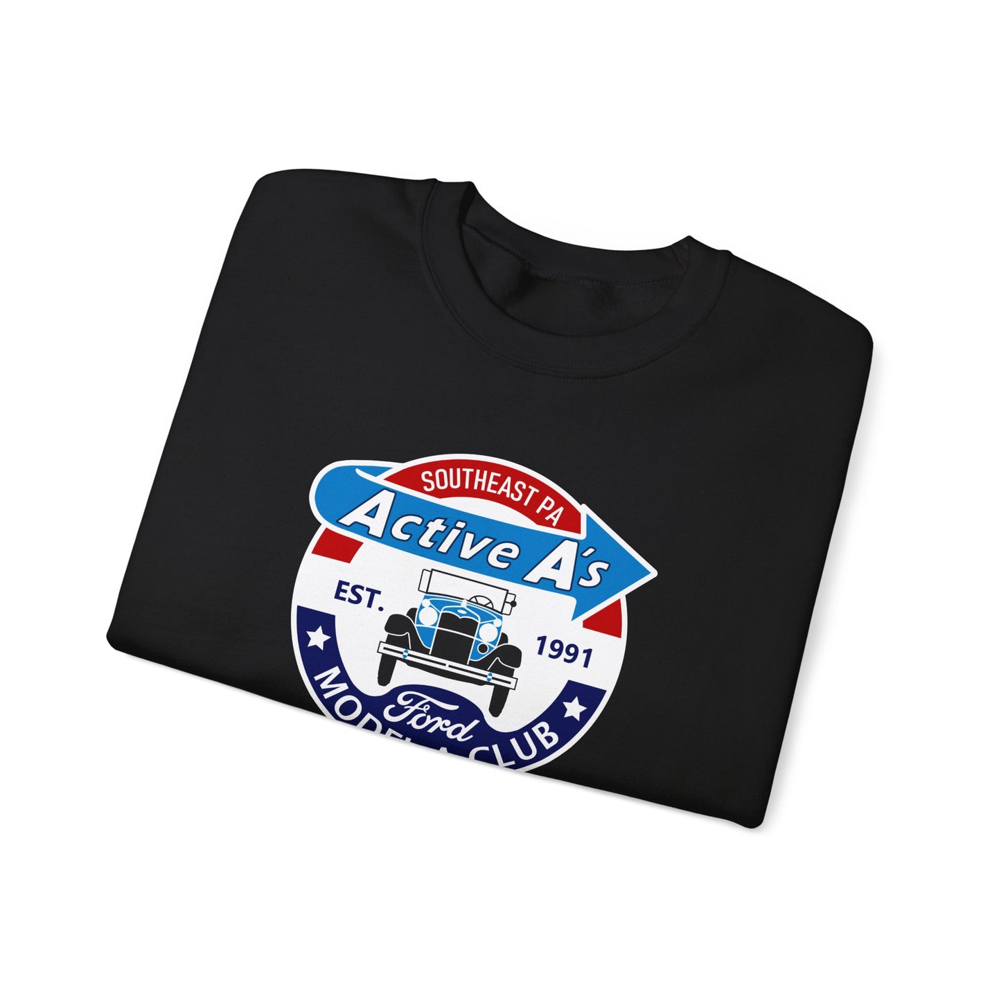 Active A's Ford Model A Club Crewneck Sweatshirt — Vintage Car Club Pullover