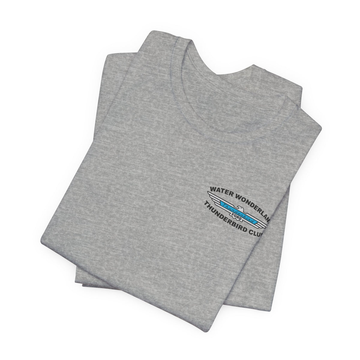 Water Wonderland Thunderbird Club T-Shirt Front and Back Logos – Unisex Soft Short Sleeve Tee