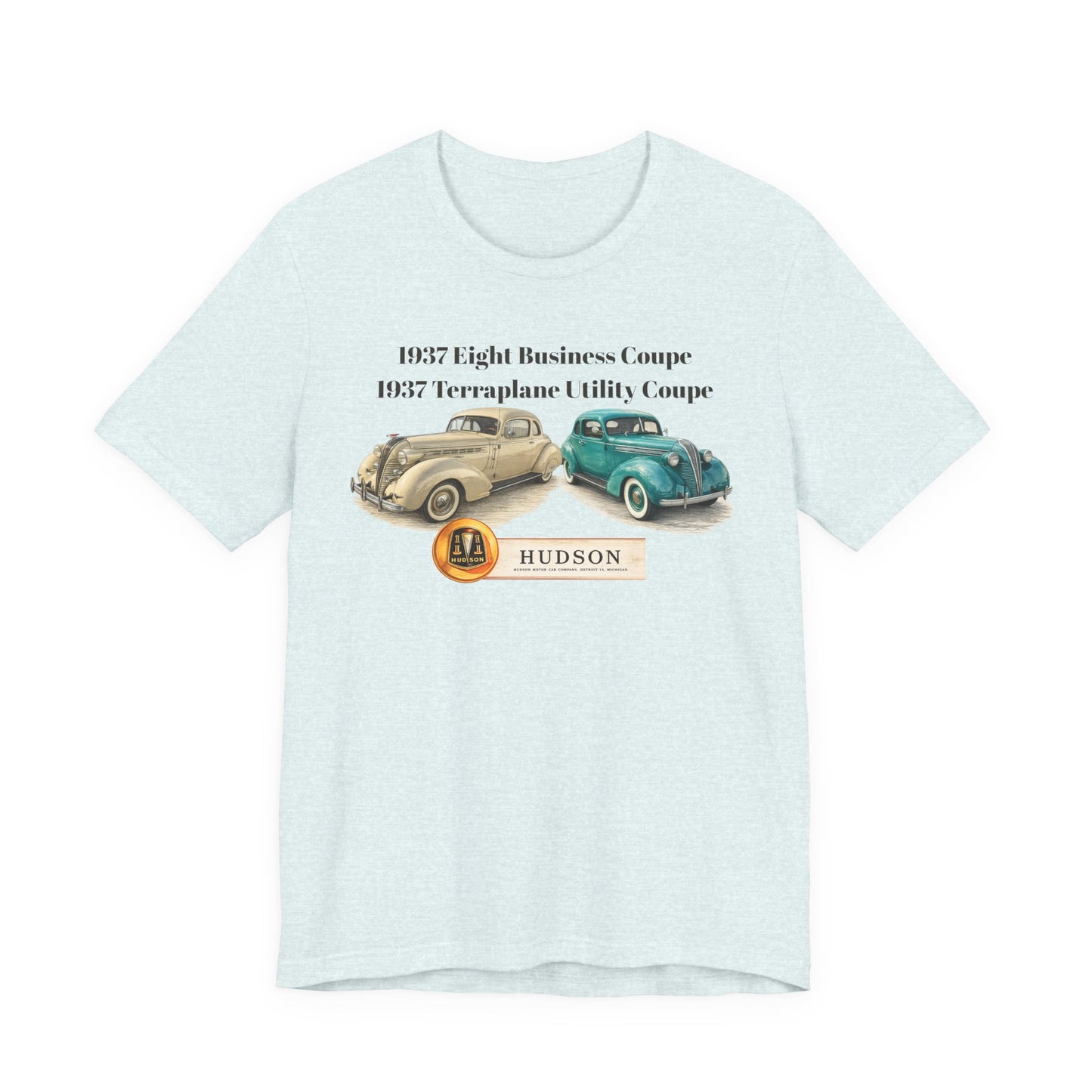 1937 Hudson's Vintage Car Tee - Unisex Jersey Short Sleeve Tee (JG)
