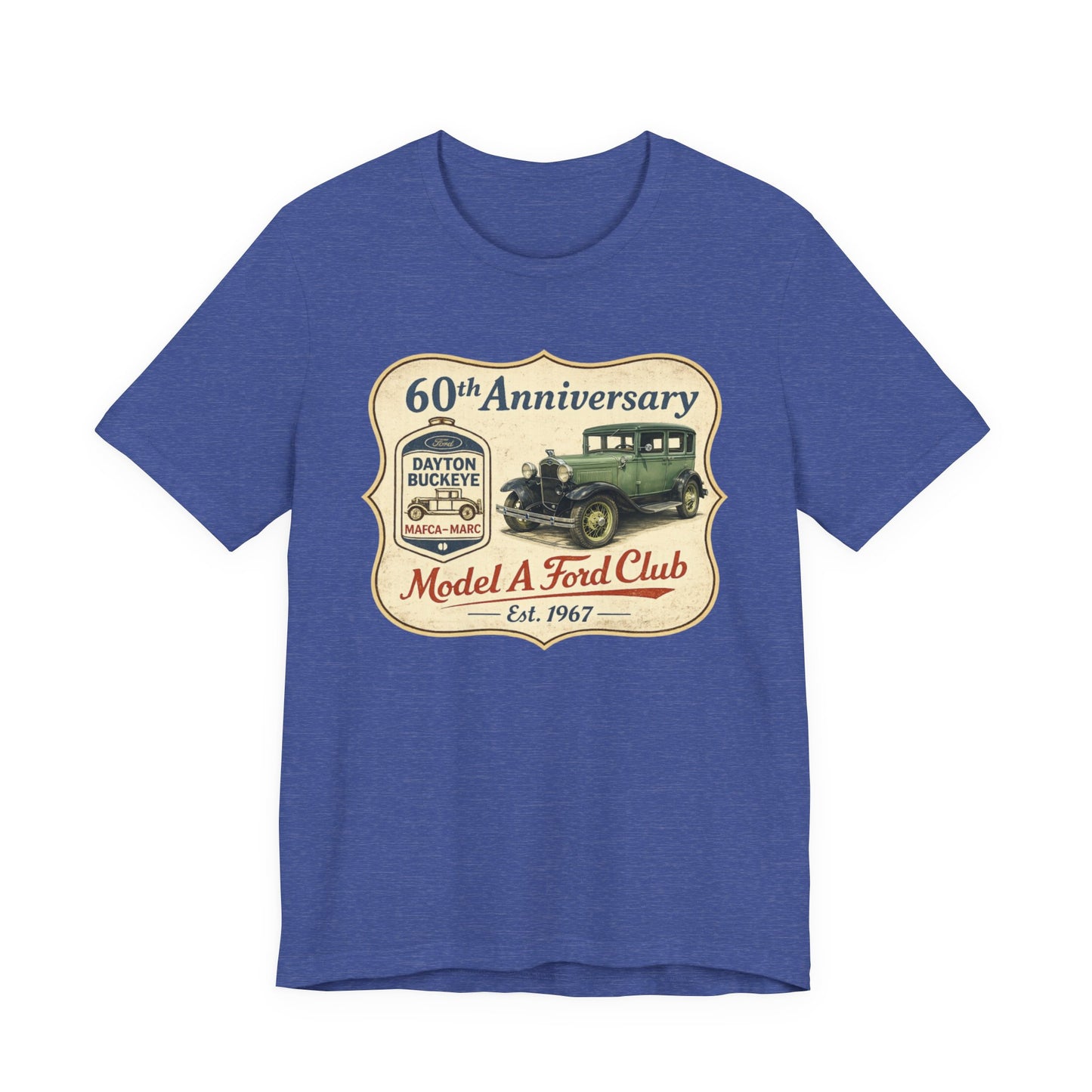 Dayton Buckeye Model A Ford Club 60th Anniversary Tee (SSG) - Vintage Classic Car Shirt