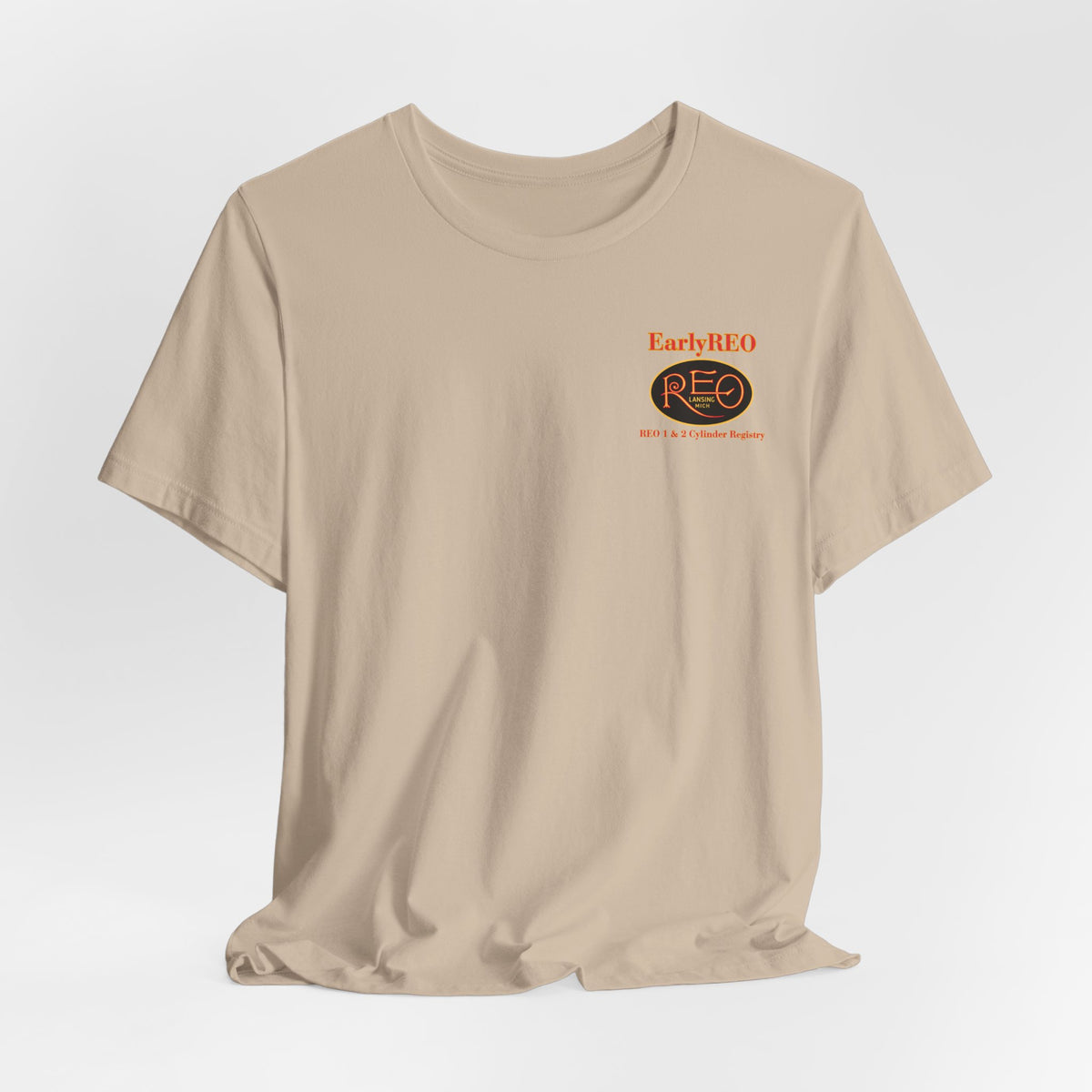 REO Lansing Michigan Mountain Climbers Tee — Unisex Soft Short Sleeve Tee