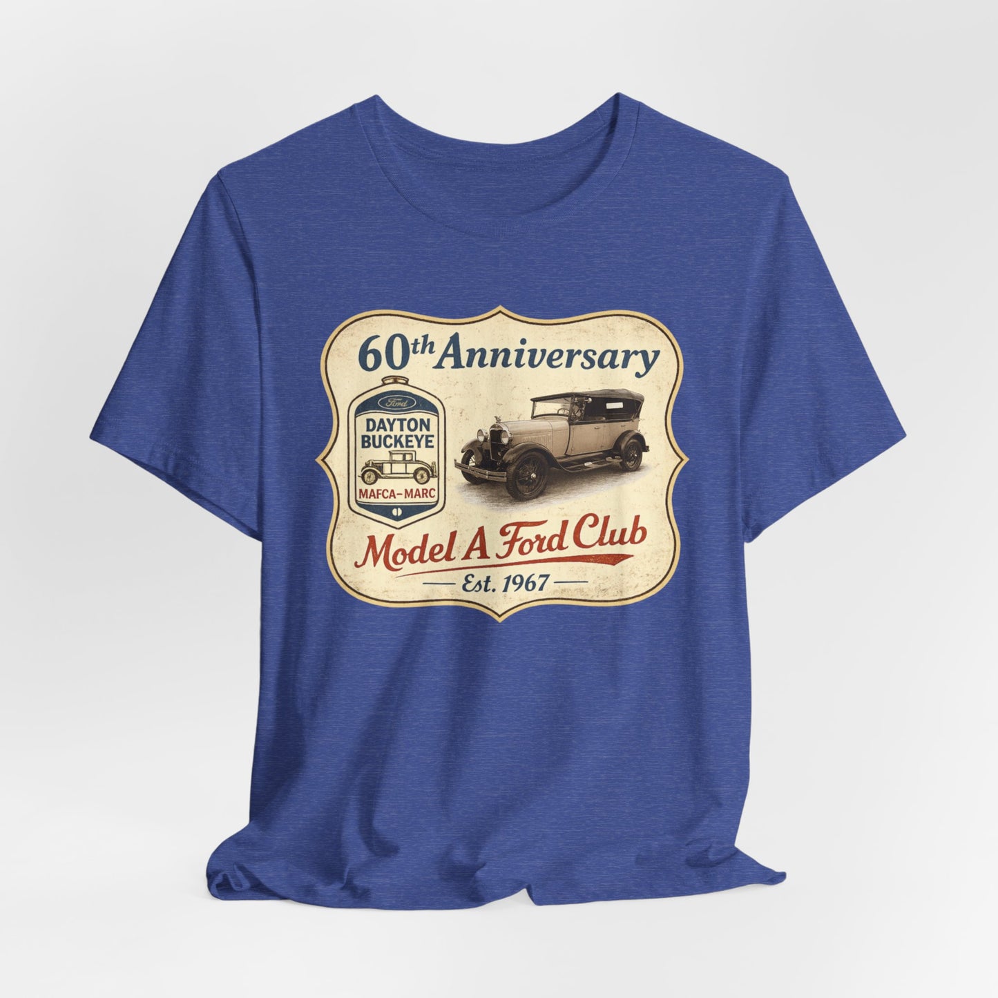 Dayton Buckeye Model A Ford Club 60th Anniversary Tee (JF) – Unisex Jersey Short Sleeve Tee