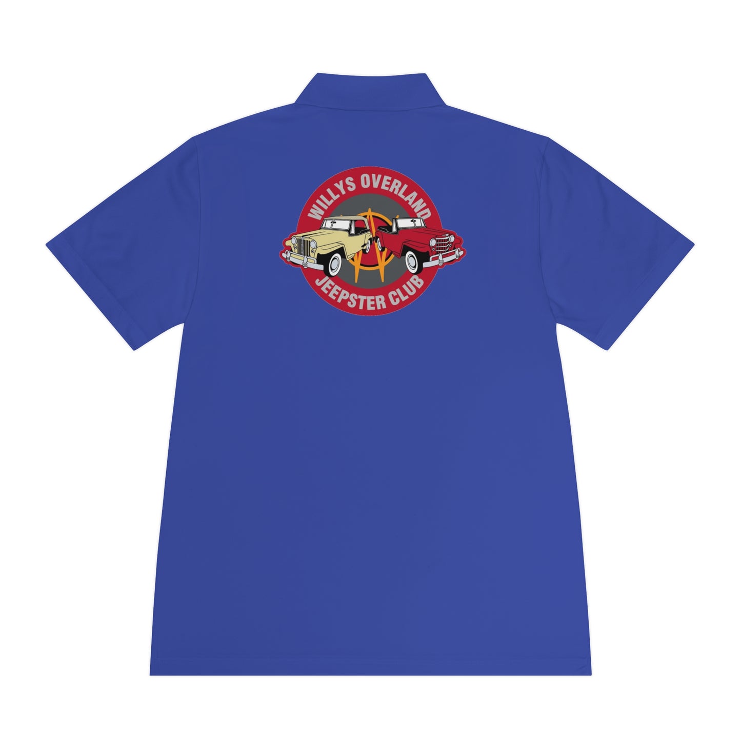 Willys Overland Jeepster Club Polo Shirt — Classic Car Club Printed Logo Polo
