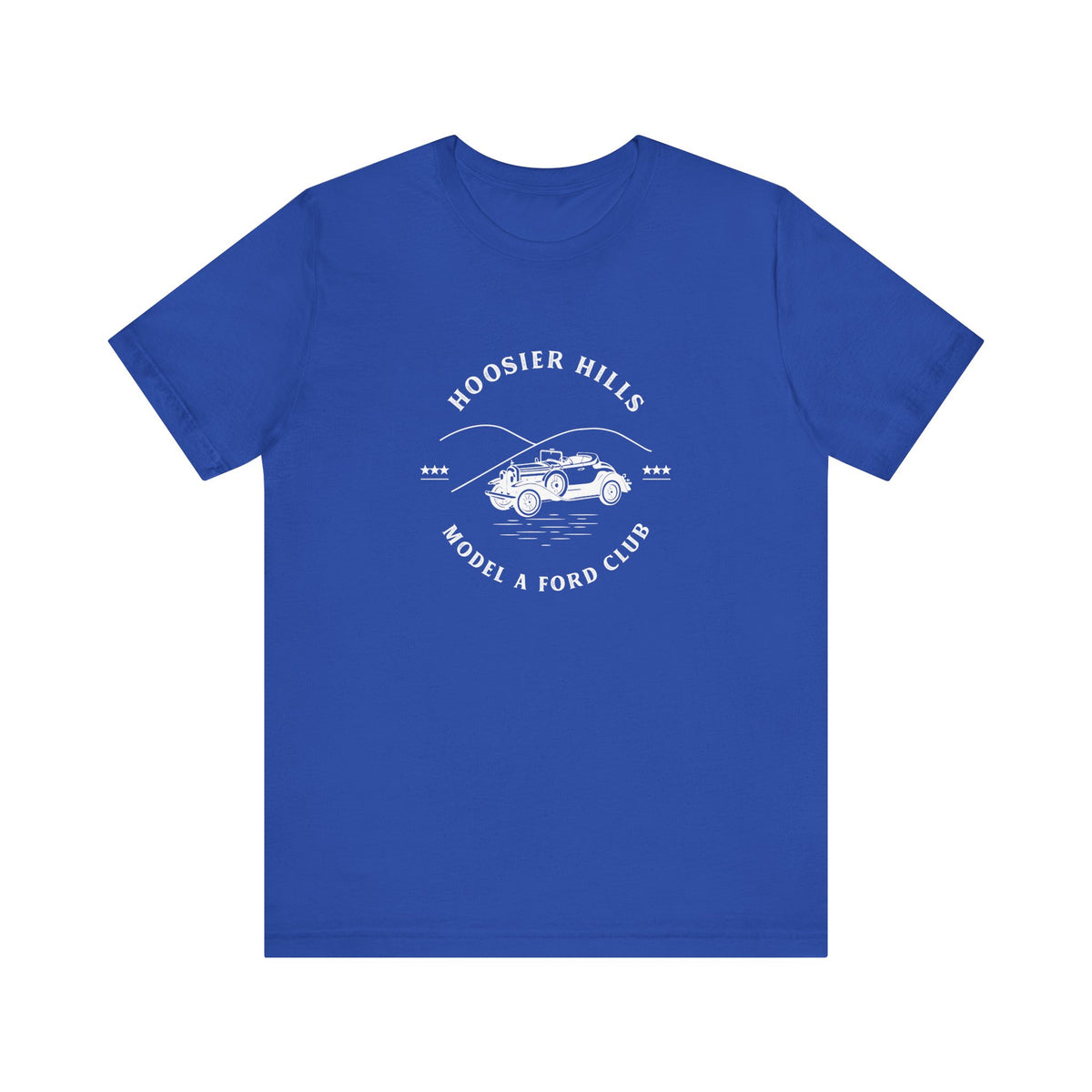 Hoosier Hills Model A Ford Club Unisex Jersey Short Sleeve Tee