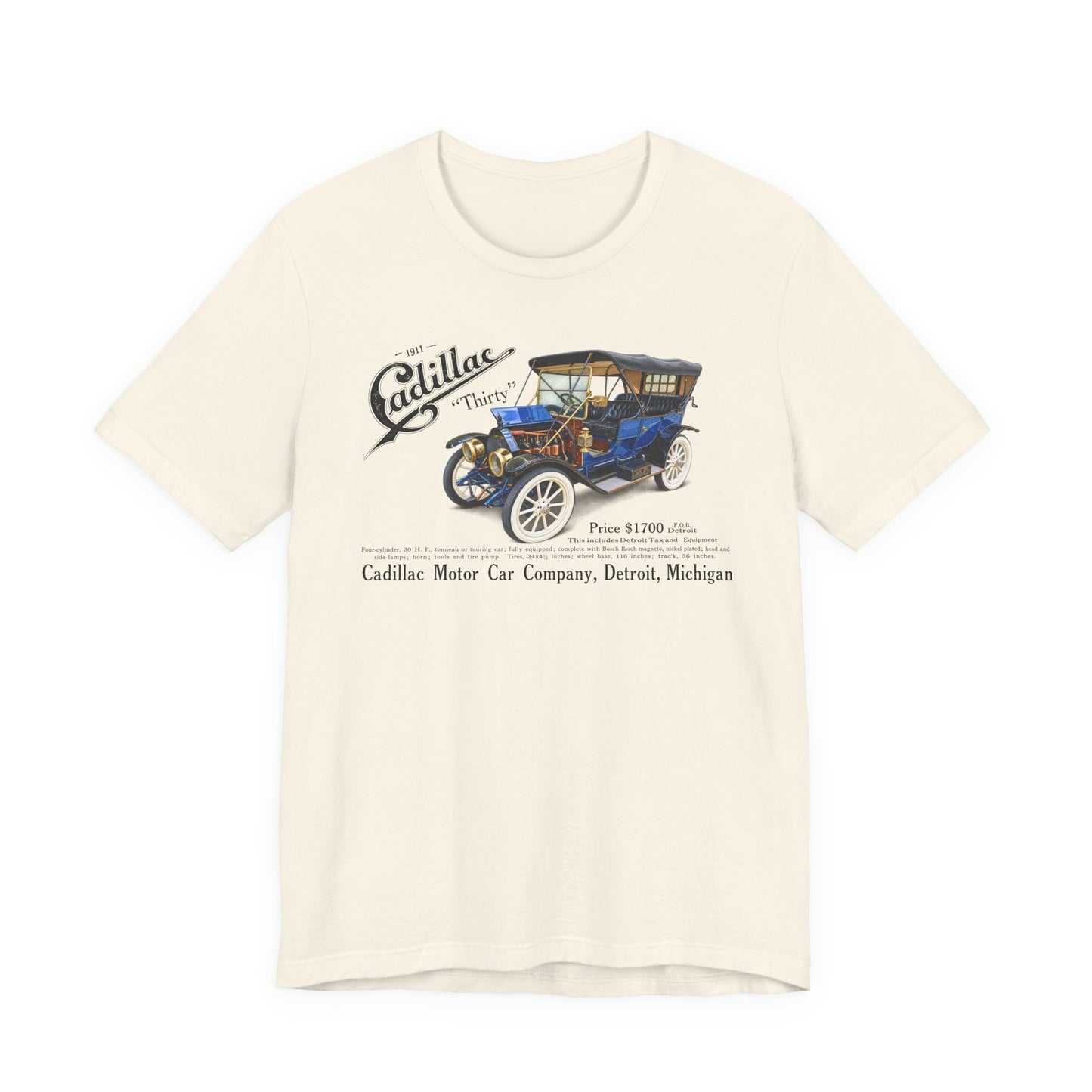 1911 Cadillac Vintage Car Tee – Classic Antique Automobile Graphic Shirt