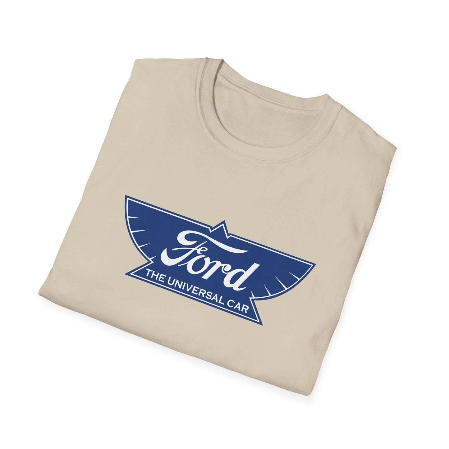 Ford Logo T‑Shirt — Vintage 'The Universal Car' Blue Emblem
