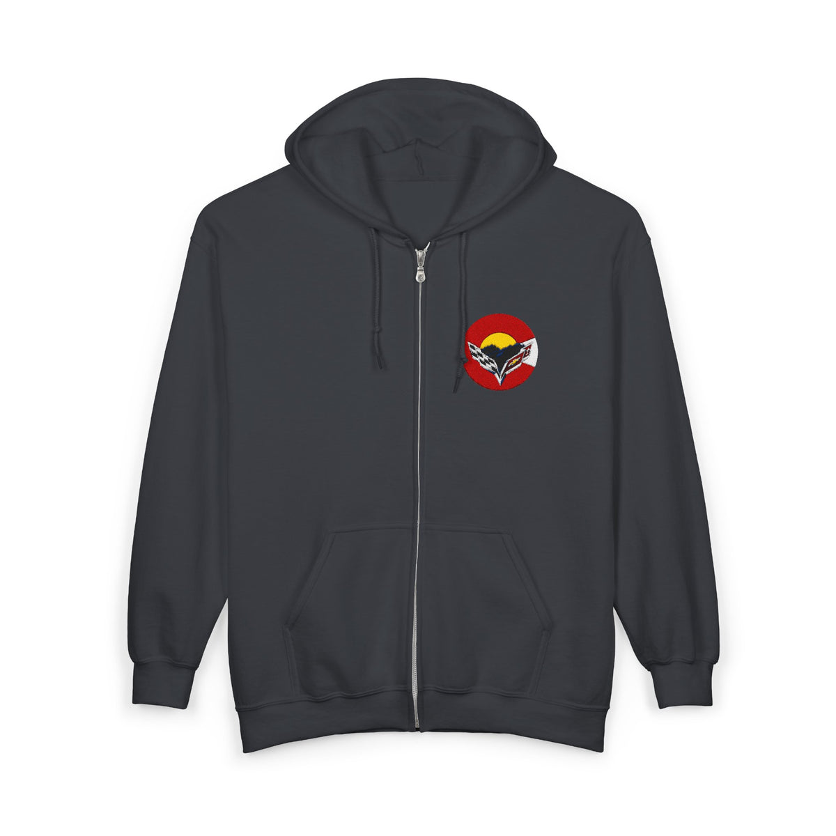 Central Colorado Corvette Club Embroidered Zip Hoodie