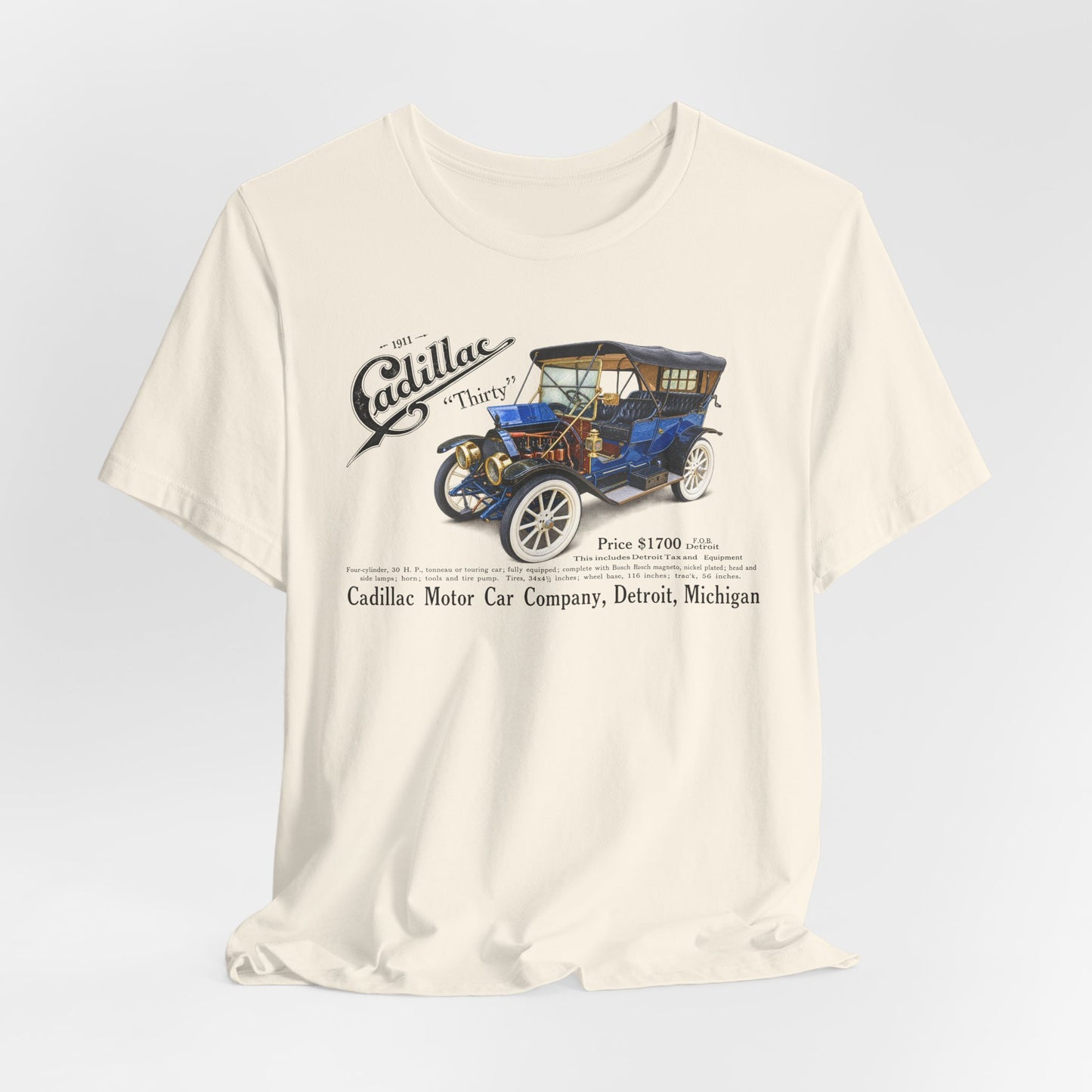 1911 Cadillac Vintage Car Tee – Classic Antique Automobile Graphic Shirt