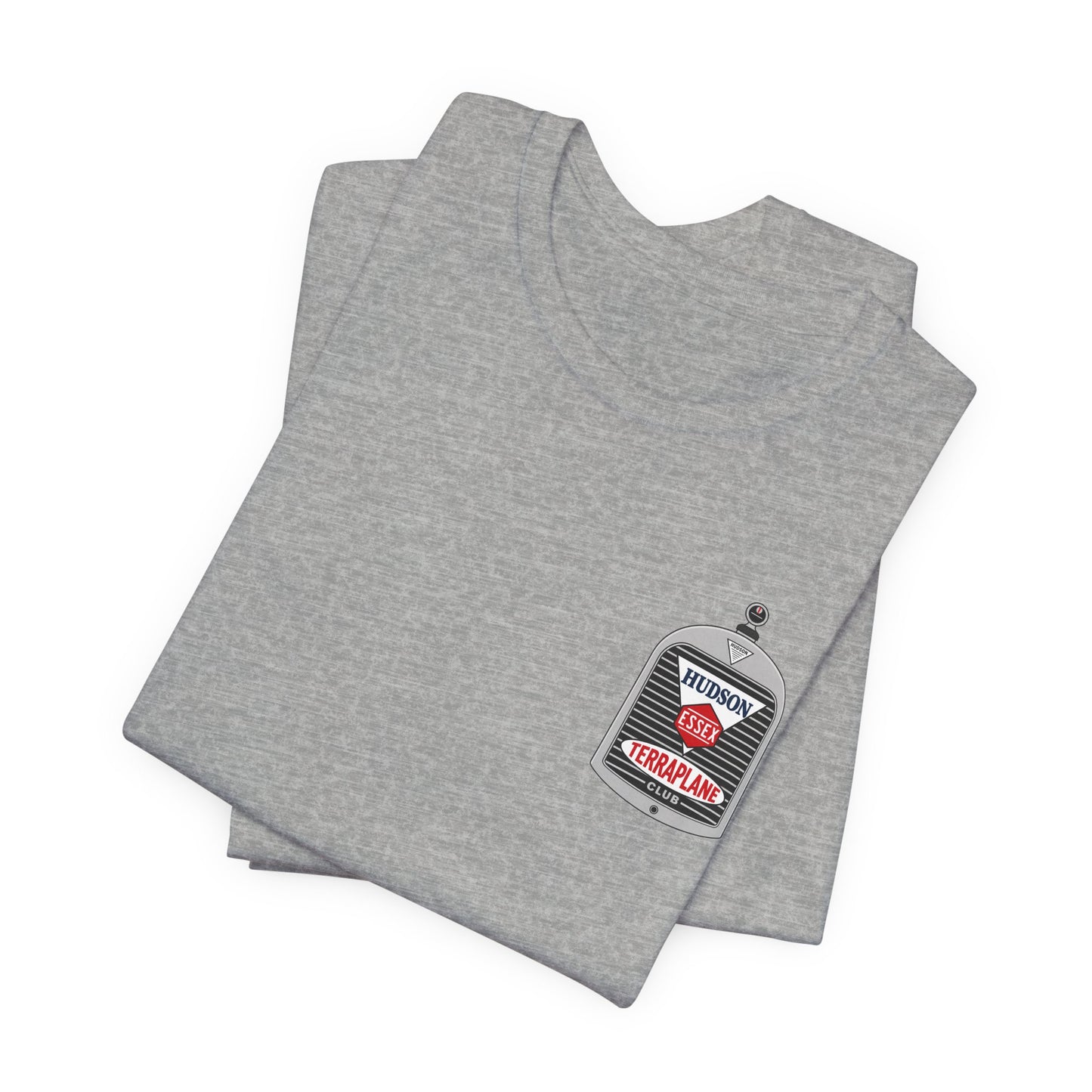 Hudson Essex Terraplane Club Small Chest Logo — Unisex Jersey Short Sleeve Tee
