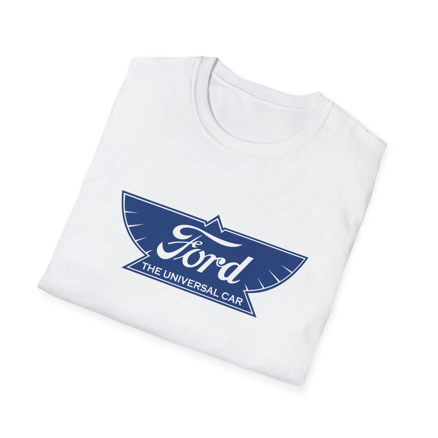 Ford Logo T‑Shirt — Vintage 'The Universal Car' Blue Emblem