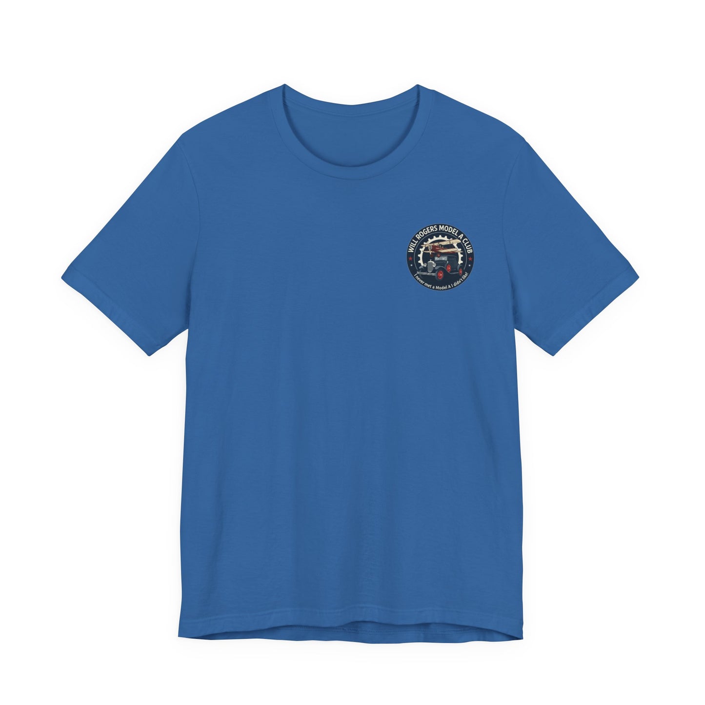 Will Rogers Model A Club (small front logo) Unisex Jersey Tee