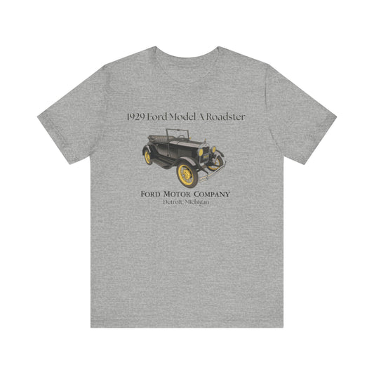 1929 Ford Model A Roadster Tee — Vintage Ford Motor Company Graphic Shirt