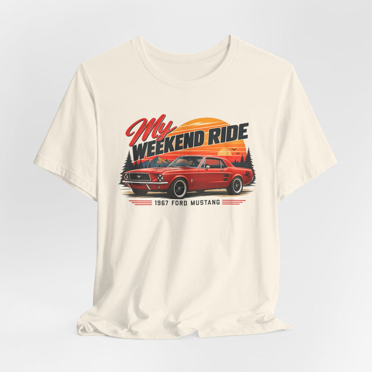 1967 Ford Mustang "My Weekend Ride" Unisex Soft Short Sleeve Tee