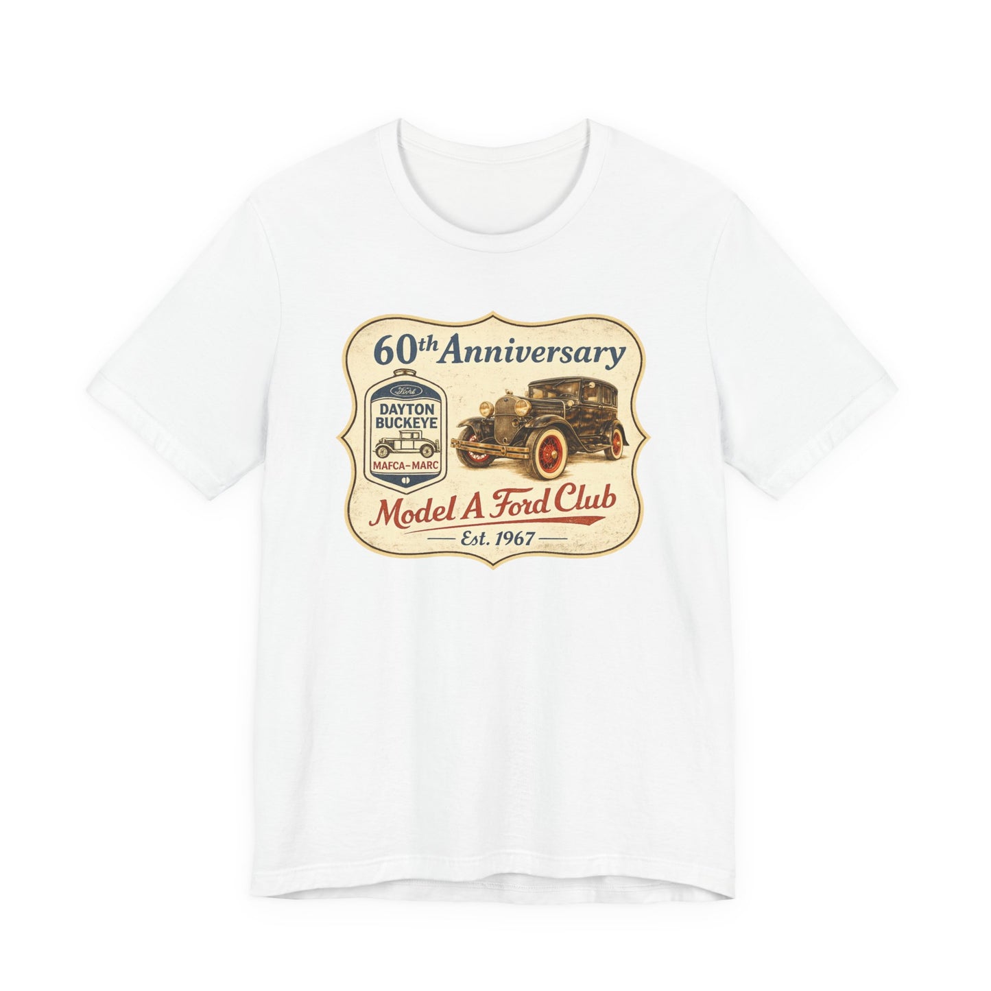 Dayton Buckeye Model A Ford Club 60th Anniversary Tee (CP) - Vintage Classic Car Shirt