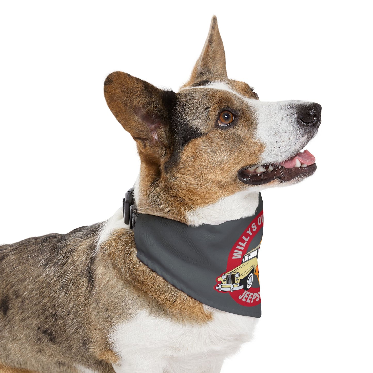 Willys Overland Jeepster Club Pet Bandana Collar — Vintage Jeep Dog Scarf