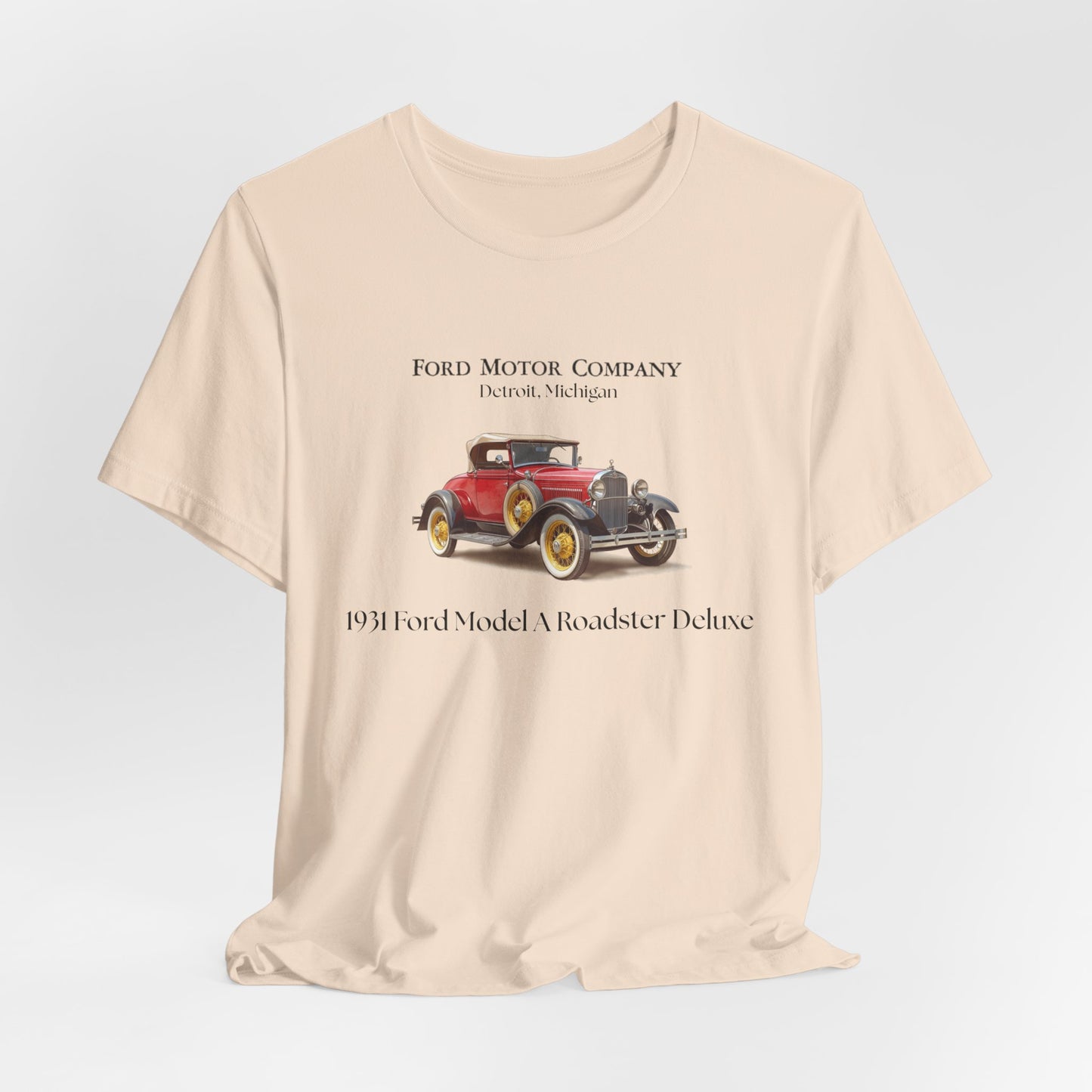 1931 Ford Model A Roadster Deluxe Tee – Classic Automotive Graphic Shirt