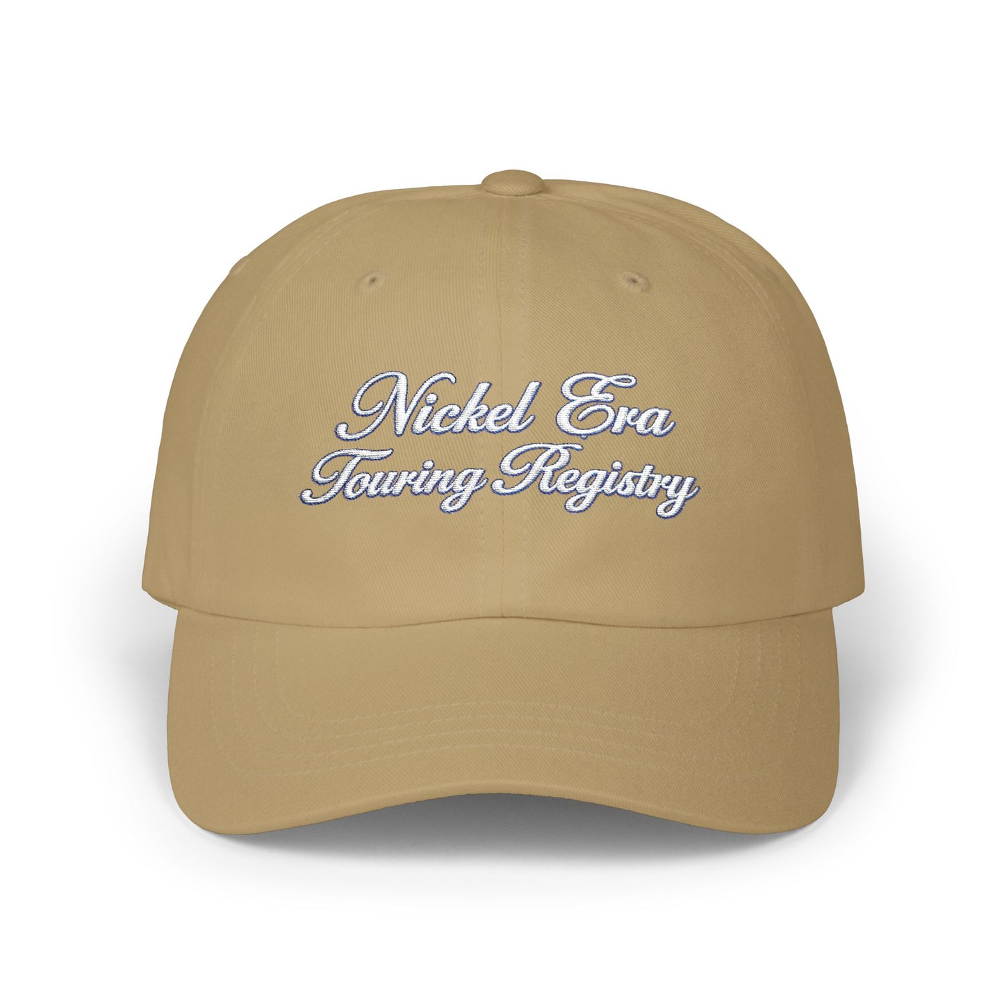 Nickel Era Touring Registry Embroidered Dad Cap — Gold Script