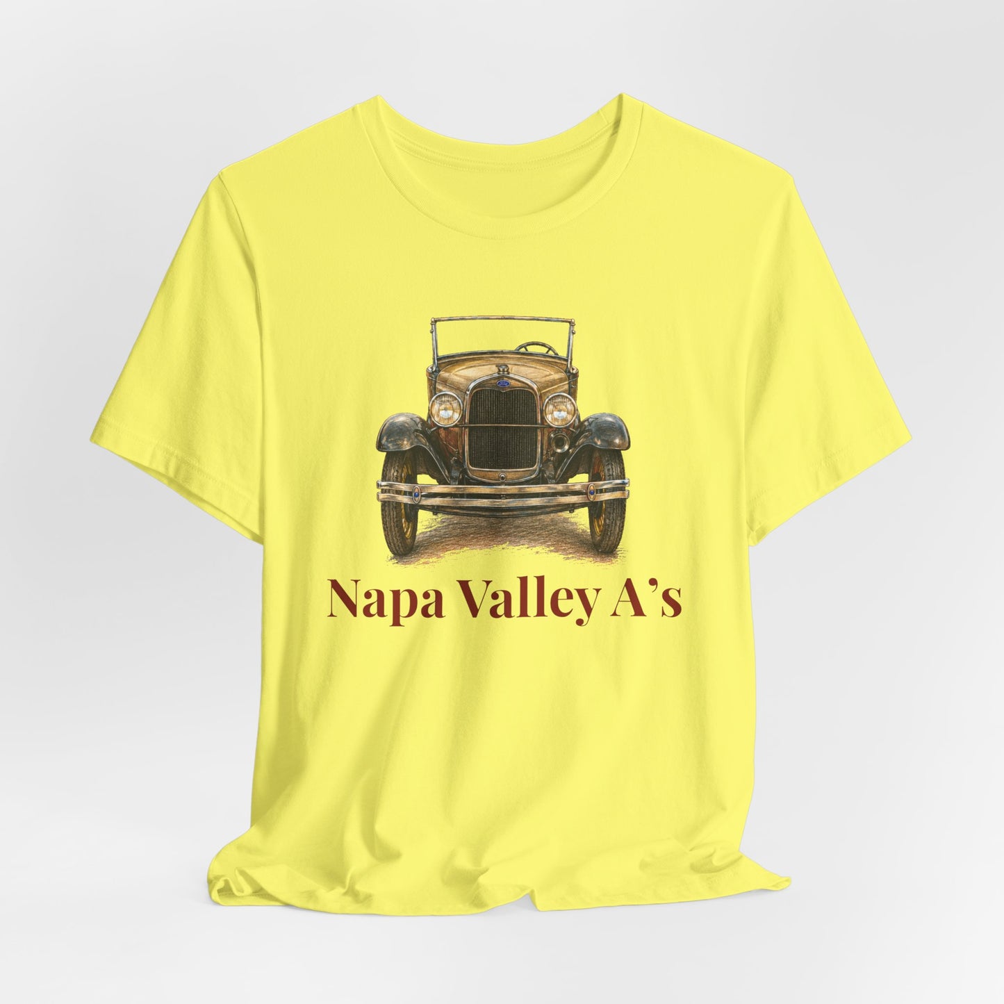 Napa Valley A’s Vintage Car Tee - Large Front Logo