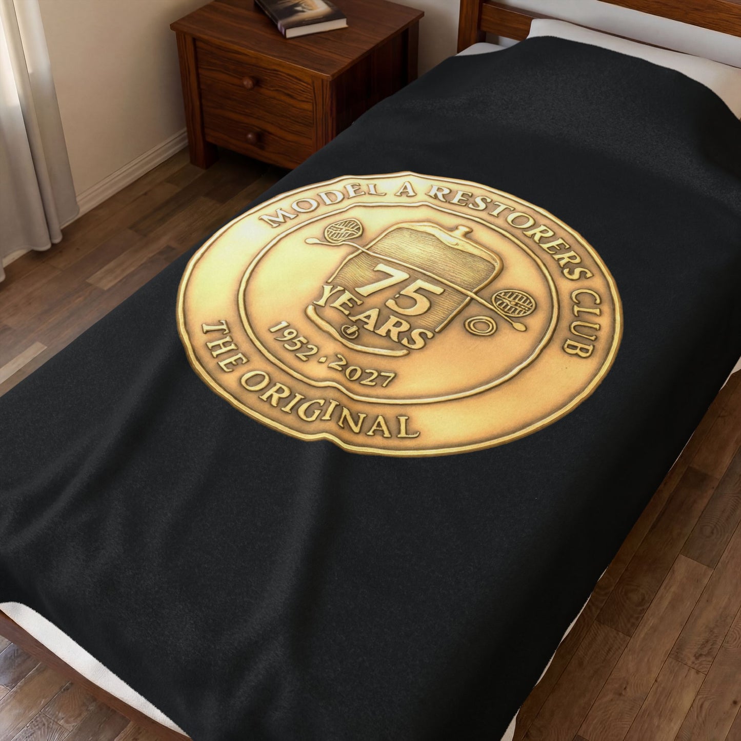75 Years Model A Restorer's Club Commemorative Throw — Velveteen Plush Blanket