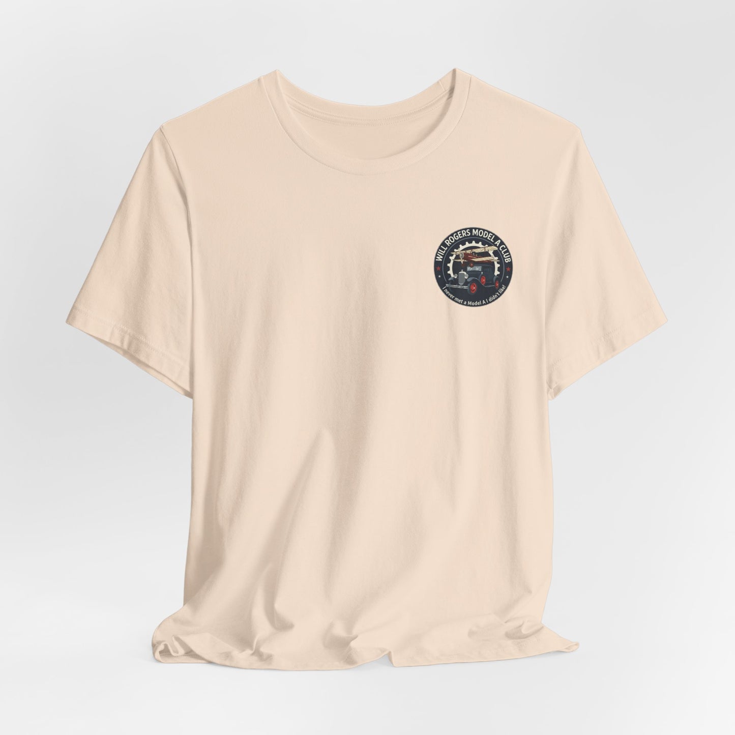 Will Rogers Model A Club (small front logo) Unisex Jersey Tee