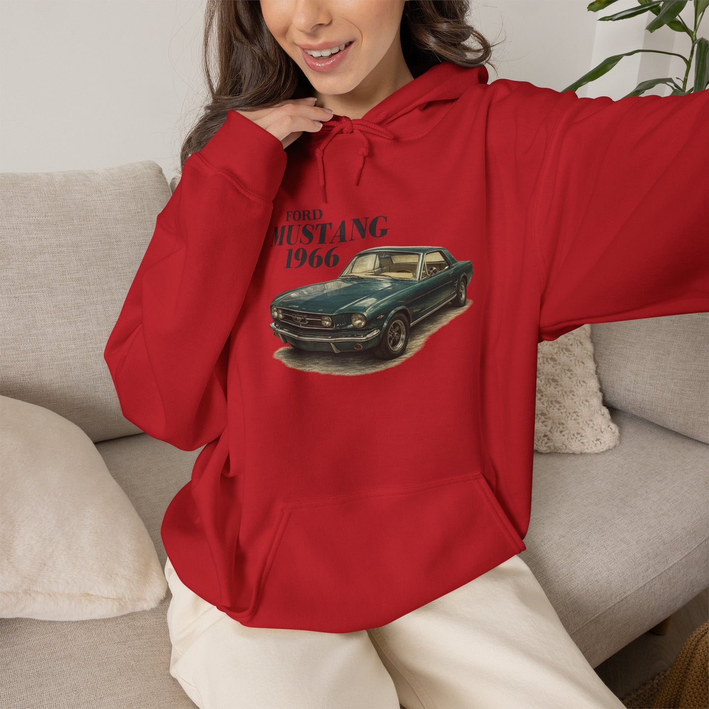 1966 Ford Mustang Vintage Car Hoodie — (Rick C)