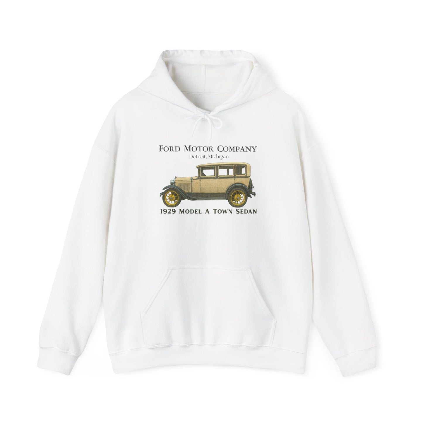 1929 Ford Model A Town Sedan Hoodie — Classic Car Retro Automotive Sweatshirt