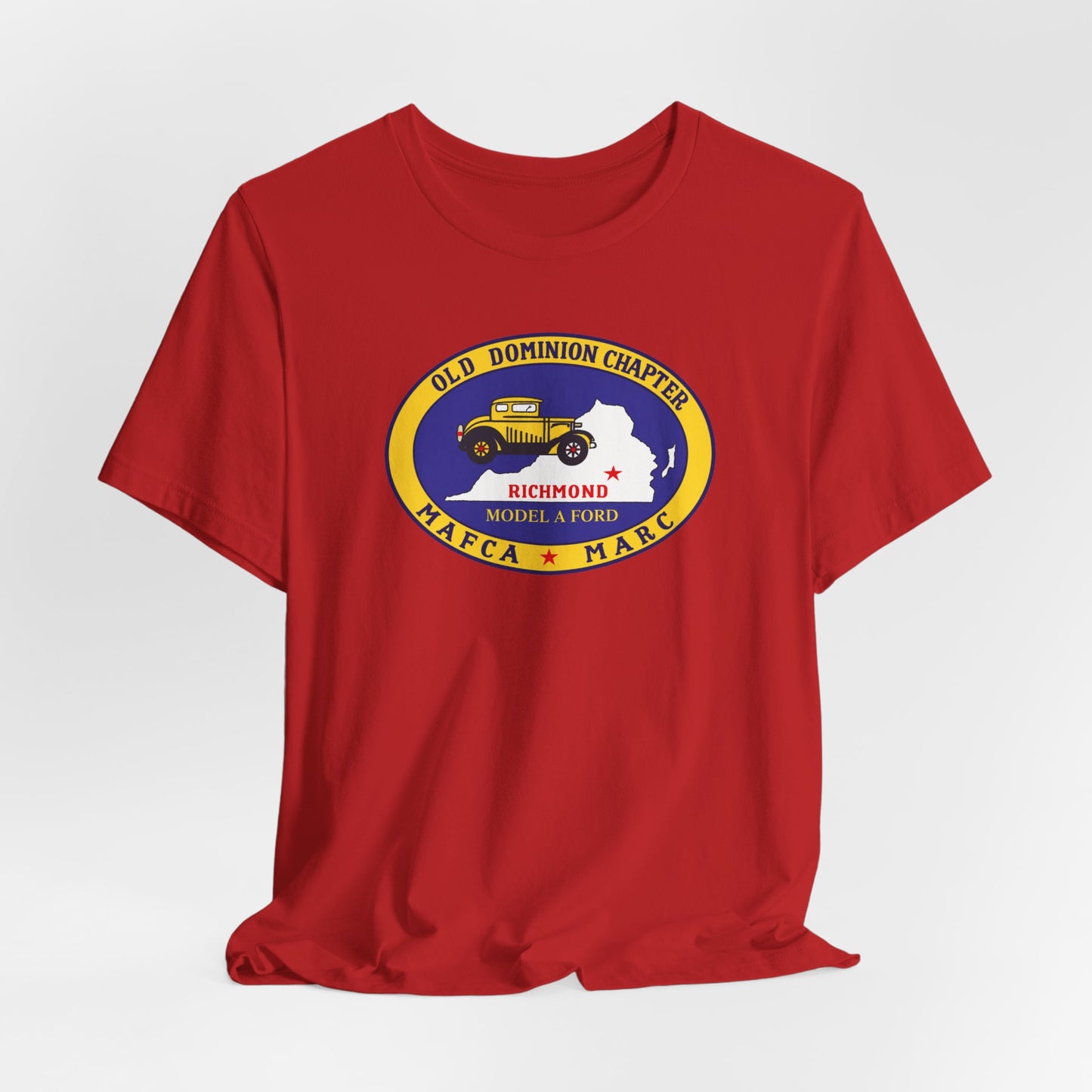 Old Dominion Chapter Model A Ford Club T‑Shirt — Richmond Vintage Car Logo