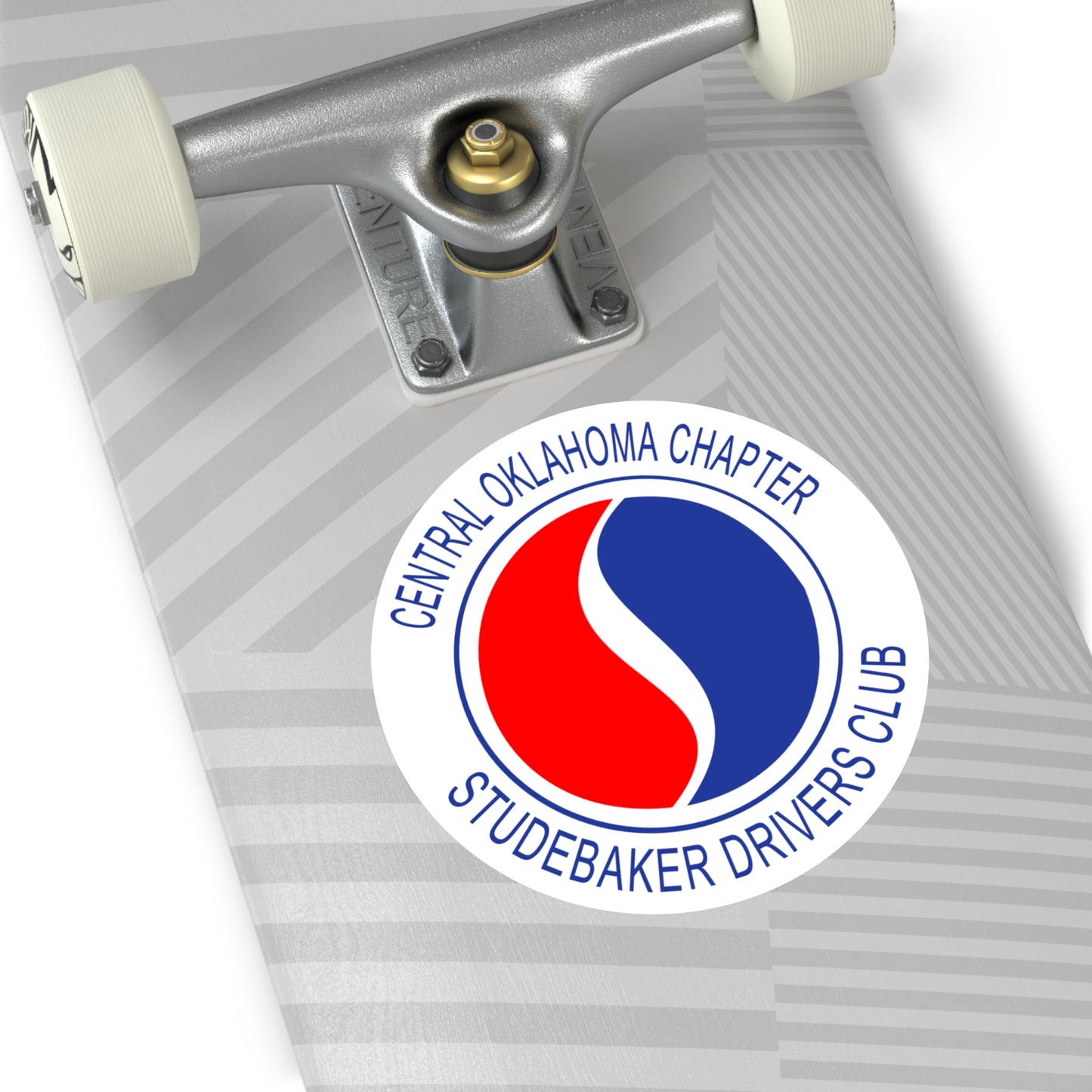 Central Oklahoma Chapter Studebaker Drivers Club Round Vinyl Sticker - Great for Windshields!