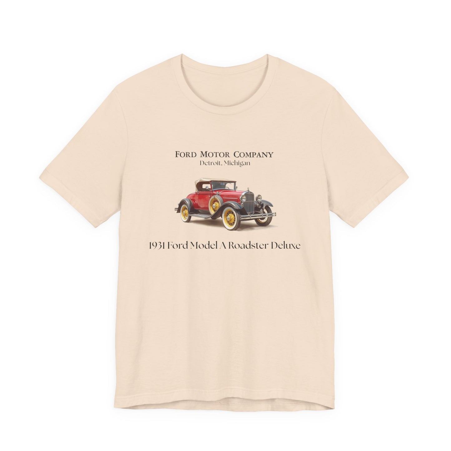 1931 Ford Model A Roadster Deluxe Tee – Classic Automotive Graphic Shirt