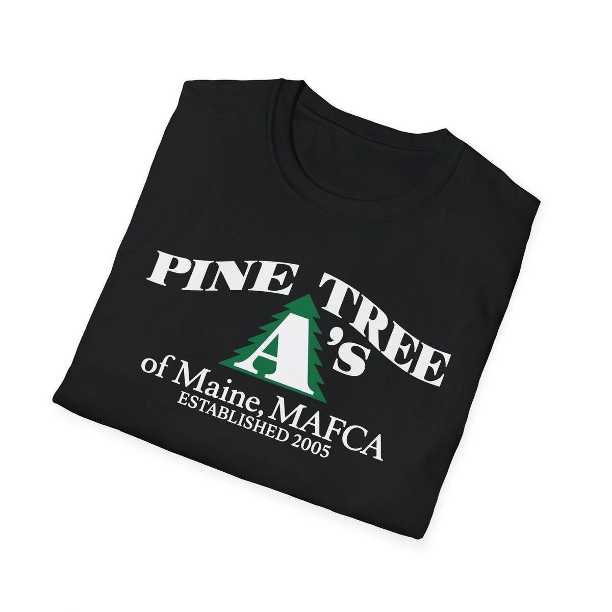 Pine Tree A's of Maine, MAFCA T-Shirt — Unisex Softstyle T-Shirt