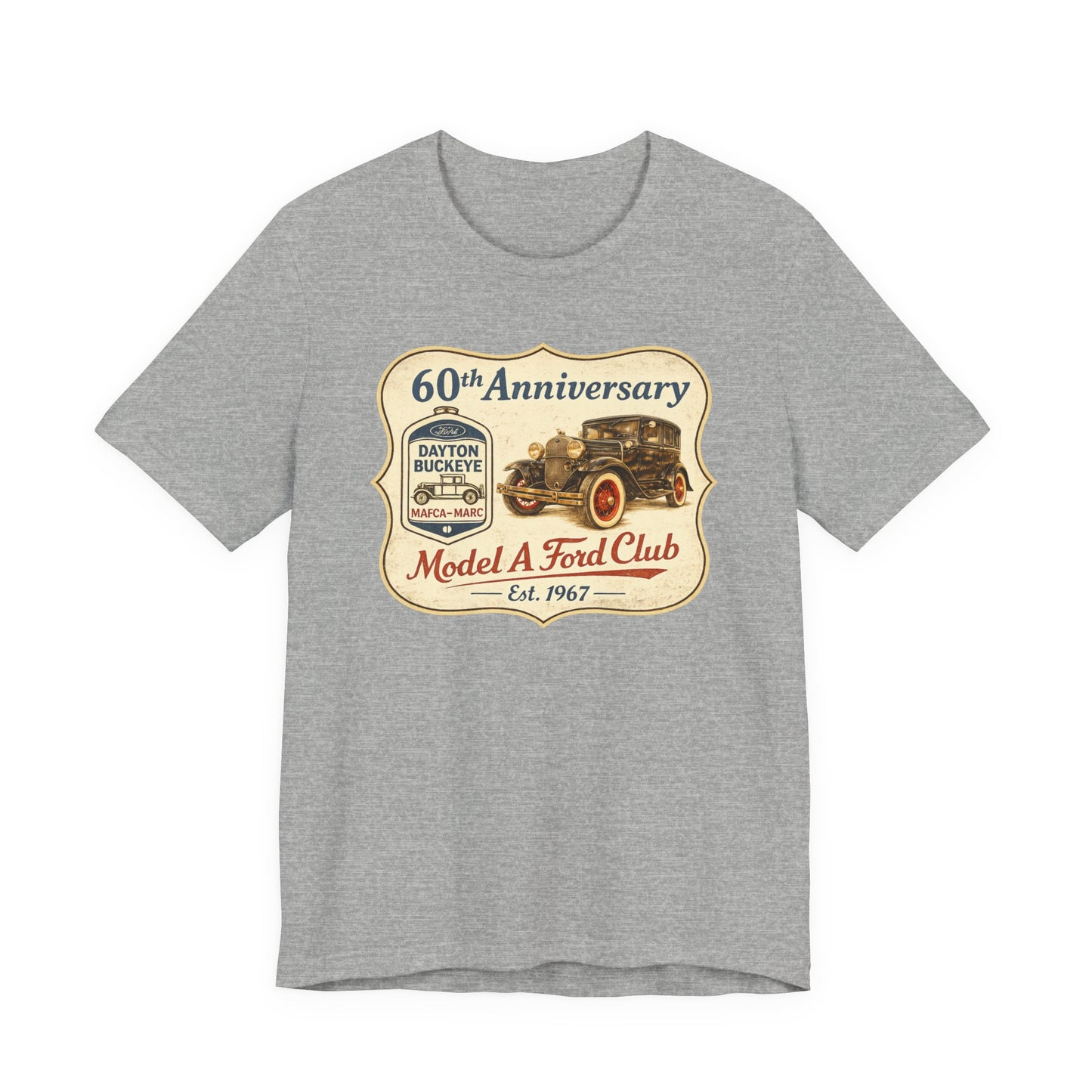 Dayton Buckeye Model A Ford Club 60th Anniversary Tee (CP) - Vintage Classic Car Shirt