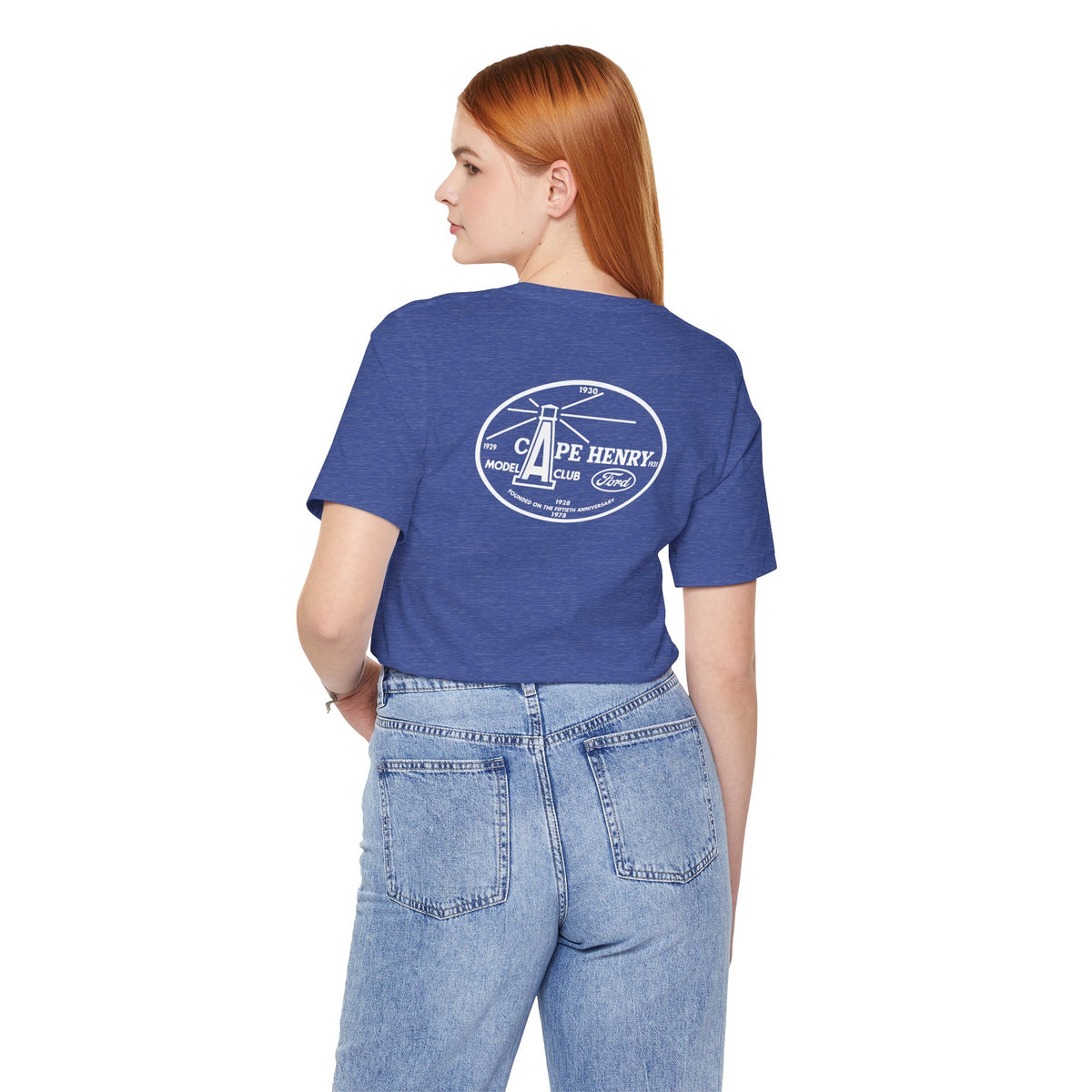 Cape Henry Model A Club Unisex Soft Short Sleeve Tee - Front and Back Logos