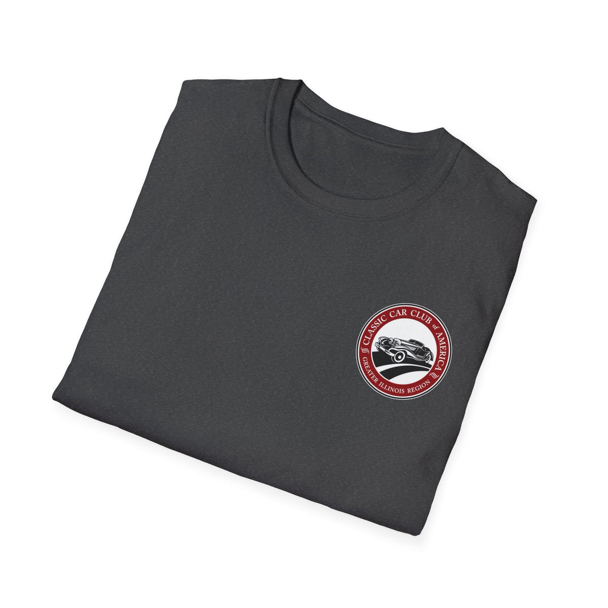 Classic Car Club of America Greater Illinois Region — Unisex Softstyle T-Shirt Front and Back Logos