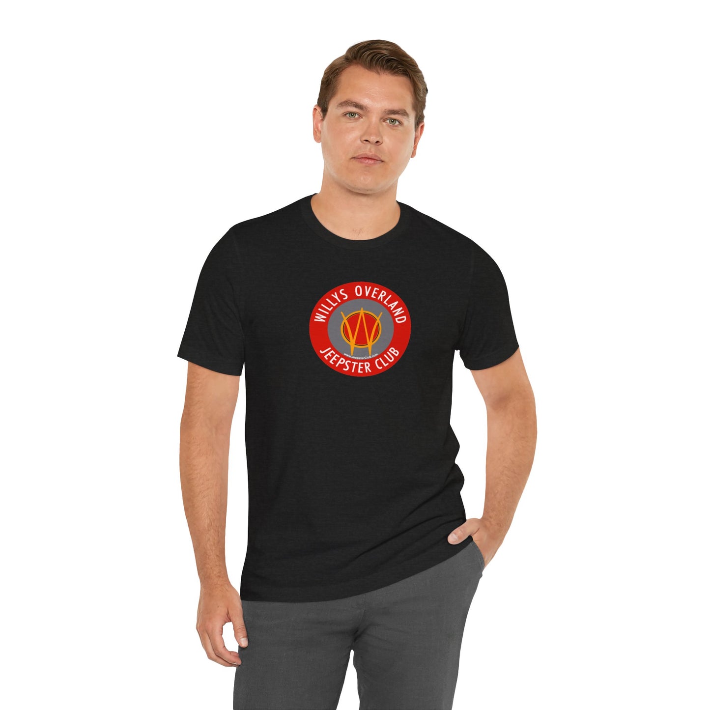 Willys Overland Jeepster Club Graphic Tee - Unisex Jersey Short Sleeve Tee
