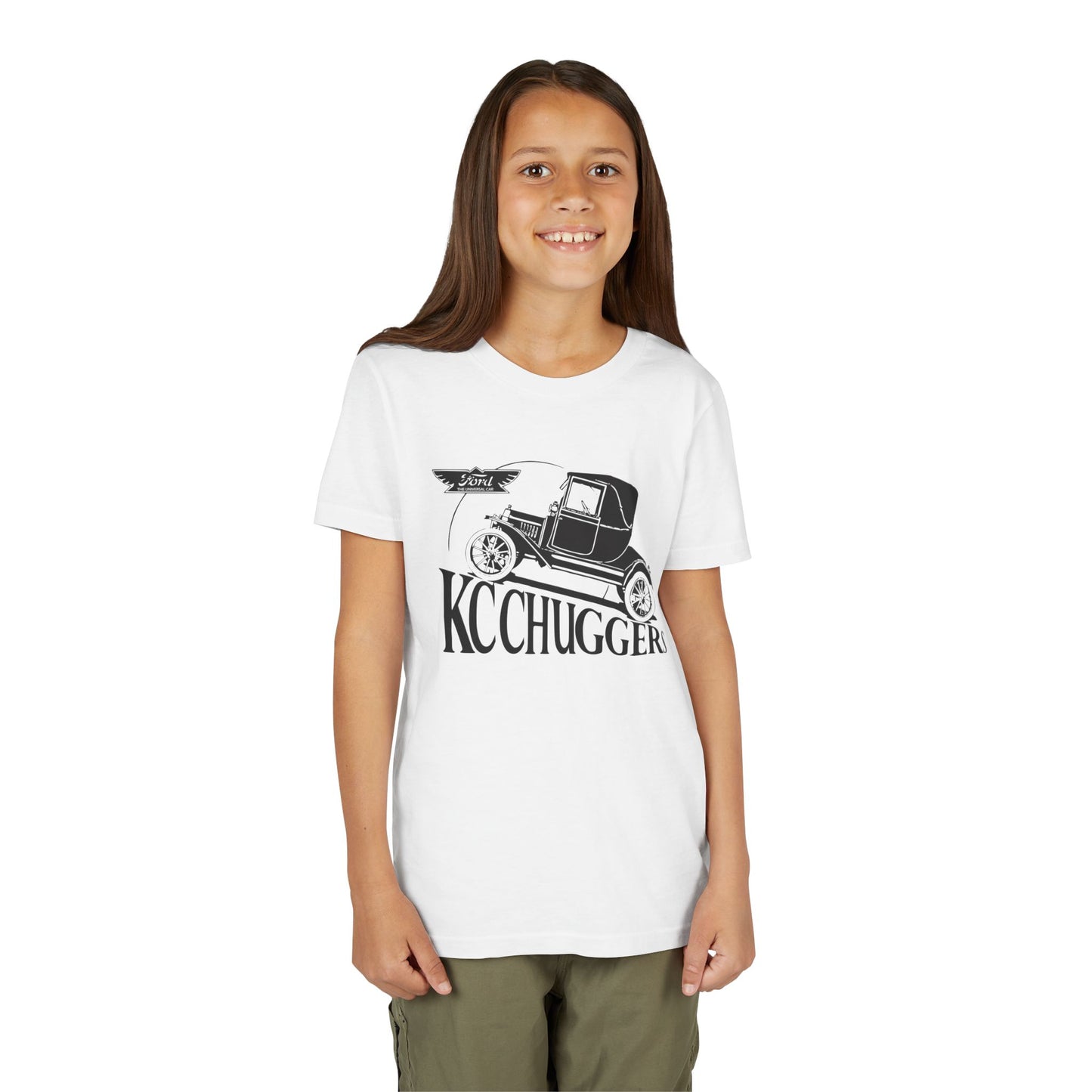 KC Chuggers Vintage Car Youth Tee - Retro Automobile Graphic Shirt