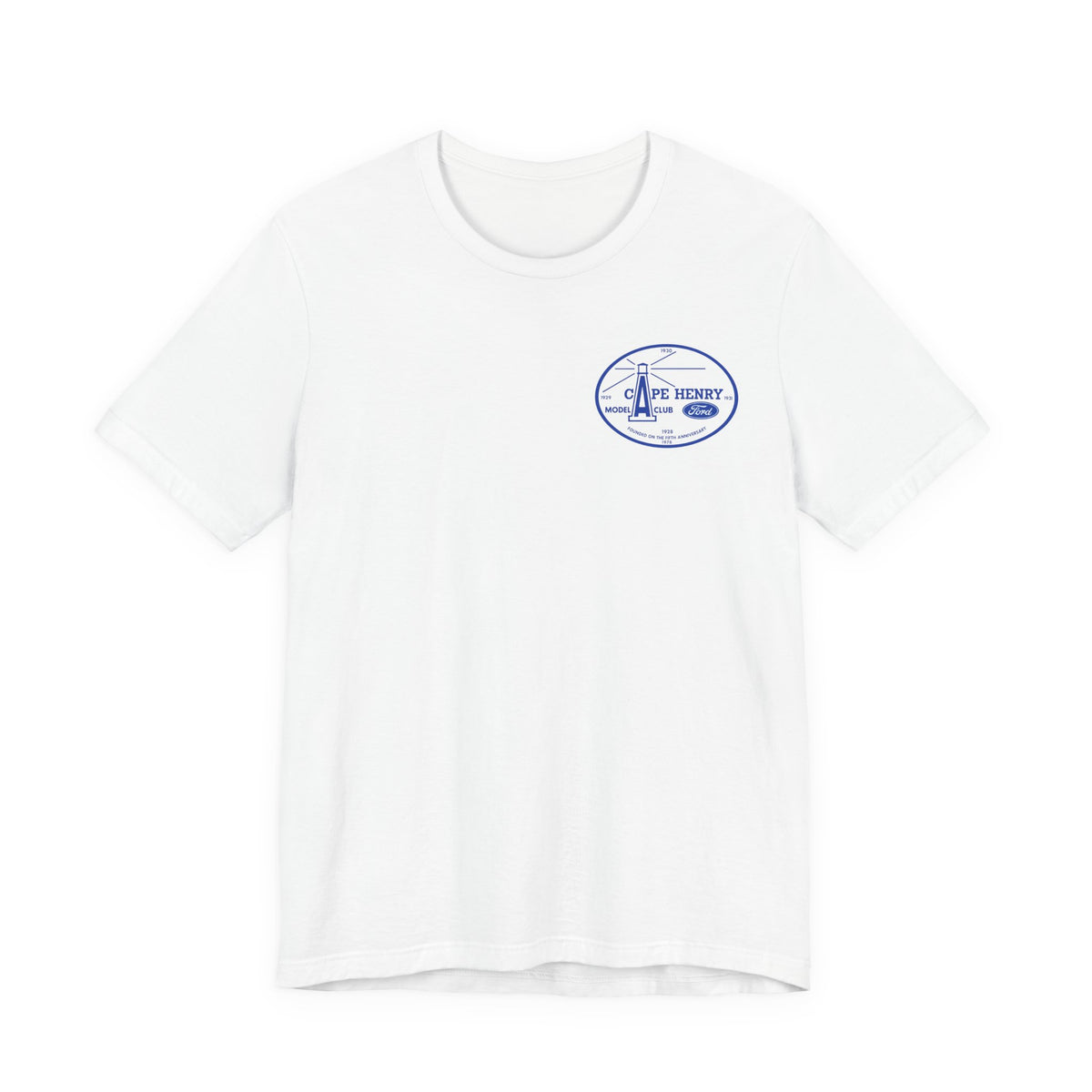 Cape Henry Model A Club Unisex Soft Short Sleeve Tee - Front and Back Logos